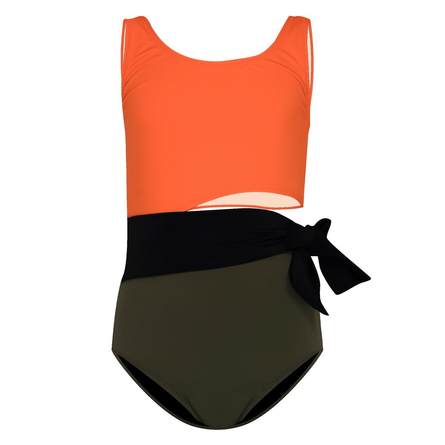 Colour Block Swimsuit for Girls