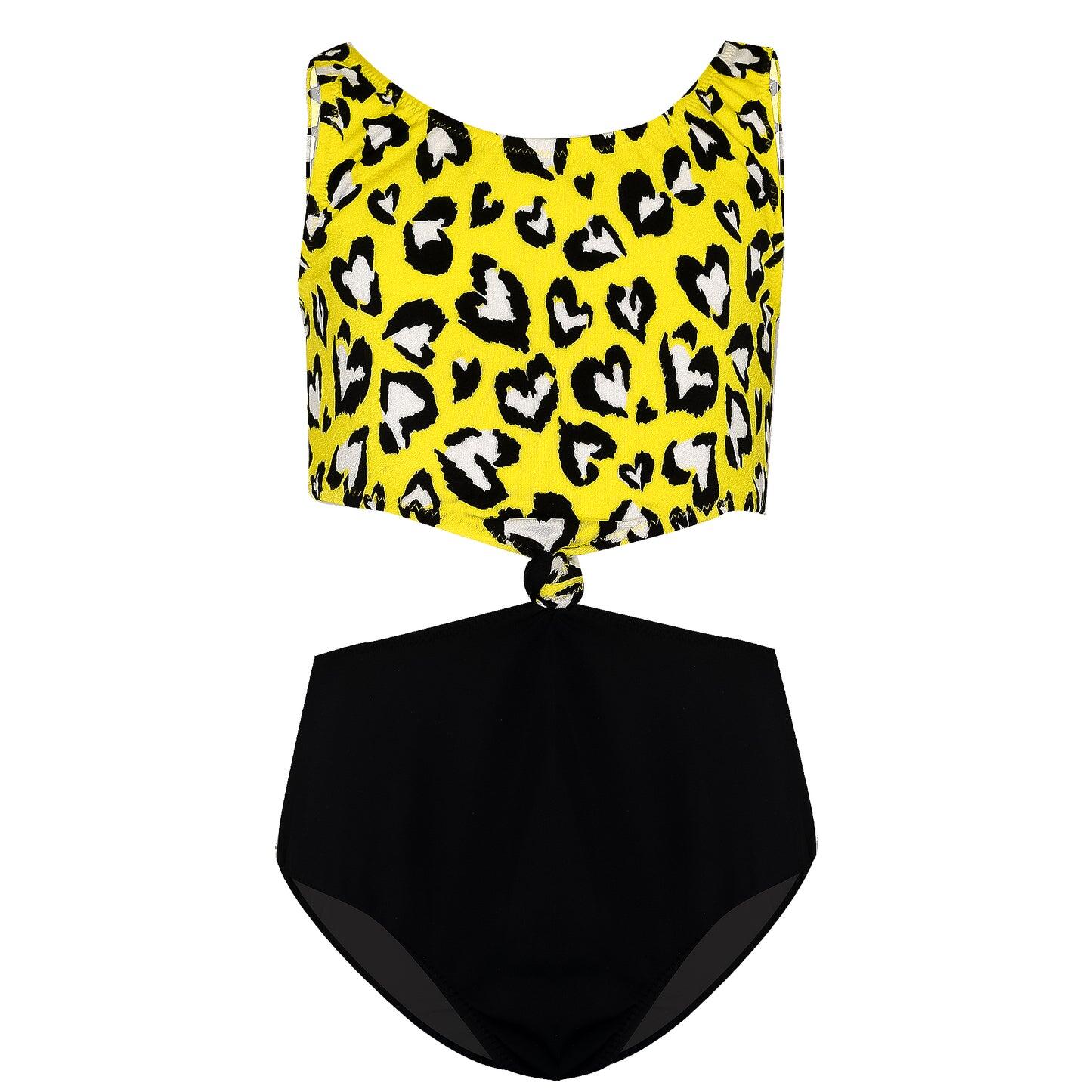 Girls Cut Out One Piece Swimsuit