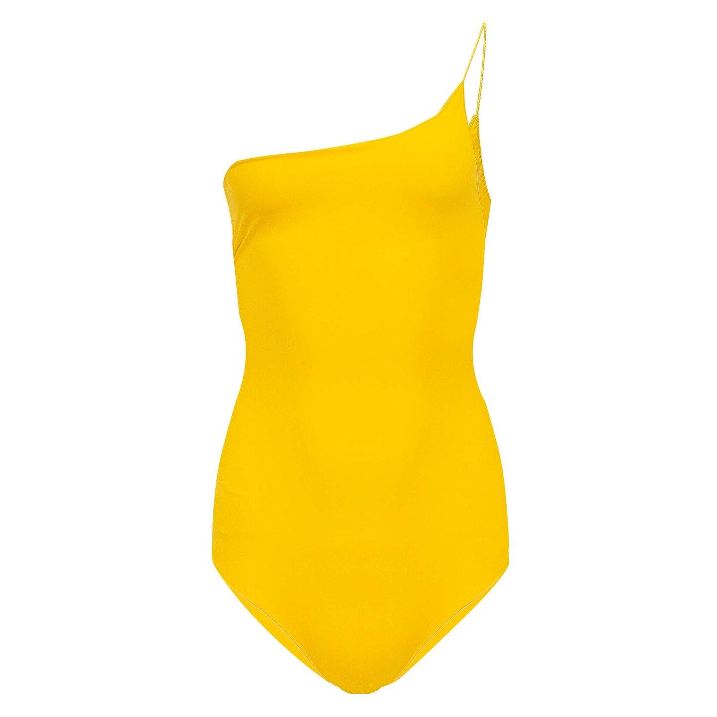Eco-Basic One Shoulder Maillot Warm Yellow