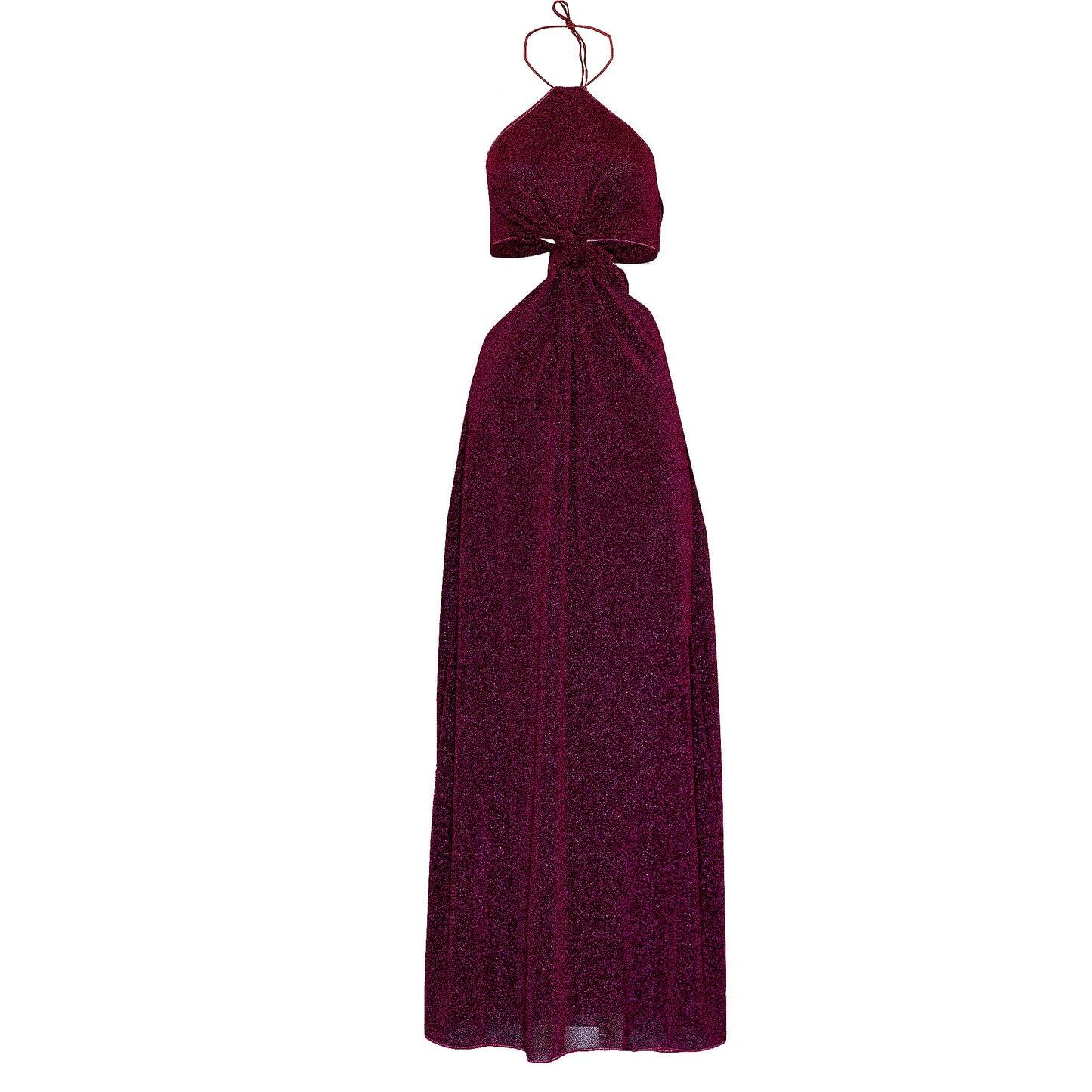 Load image into Gallery viewer, Lumiere Knotted Dress Dark Fucsia

