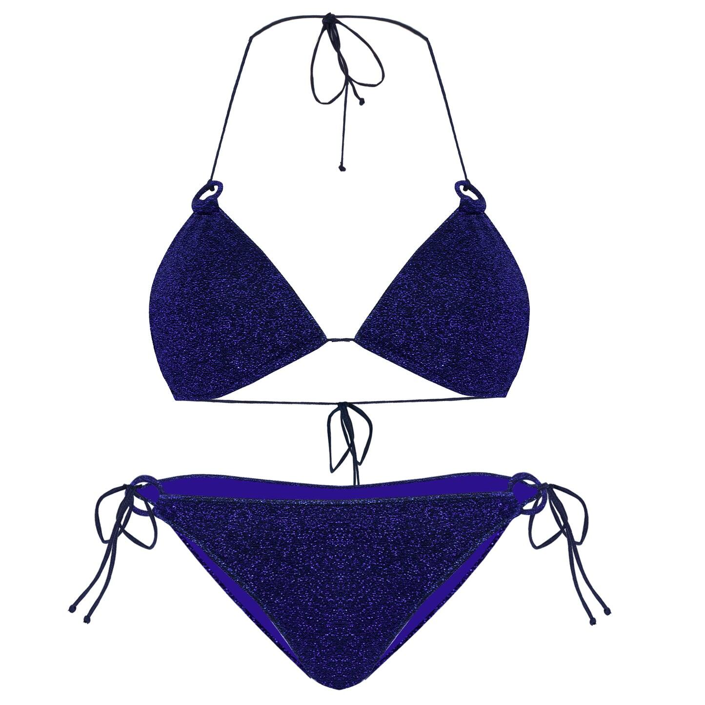 Lumiere Ring Microkini Bikini Set Blue - Bikini