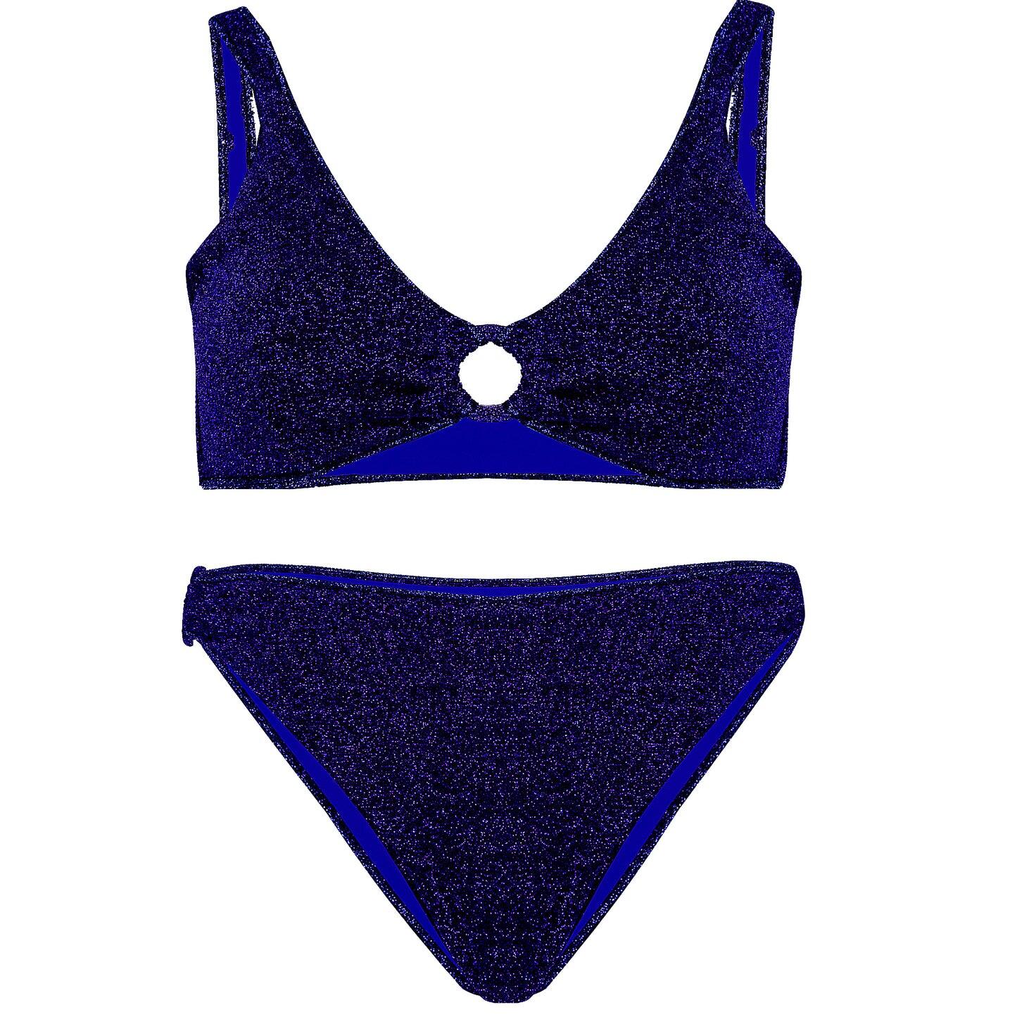 Lumiere Ring Sporty '90 Bottom Bikini Set Blue