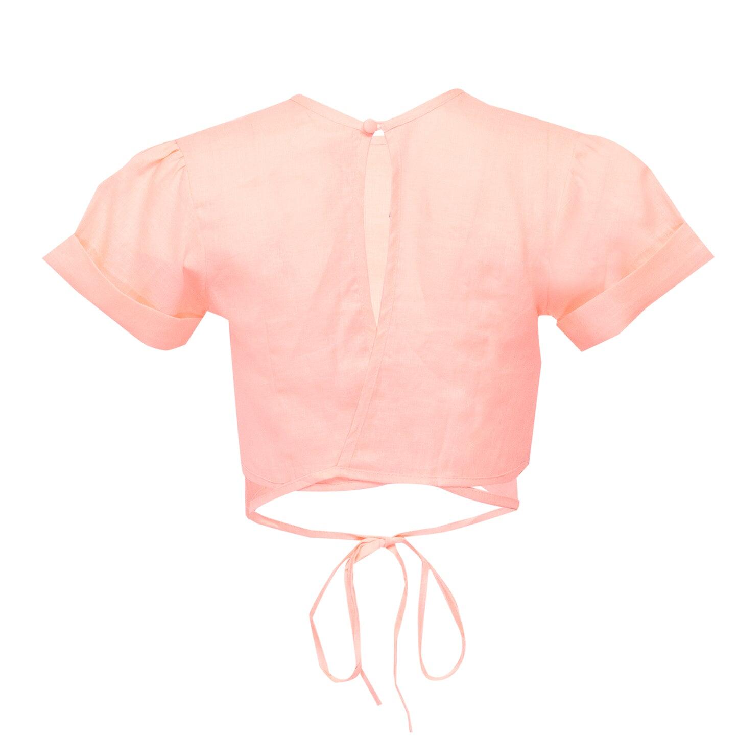 Double Crossed Top Pale Pink