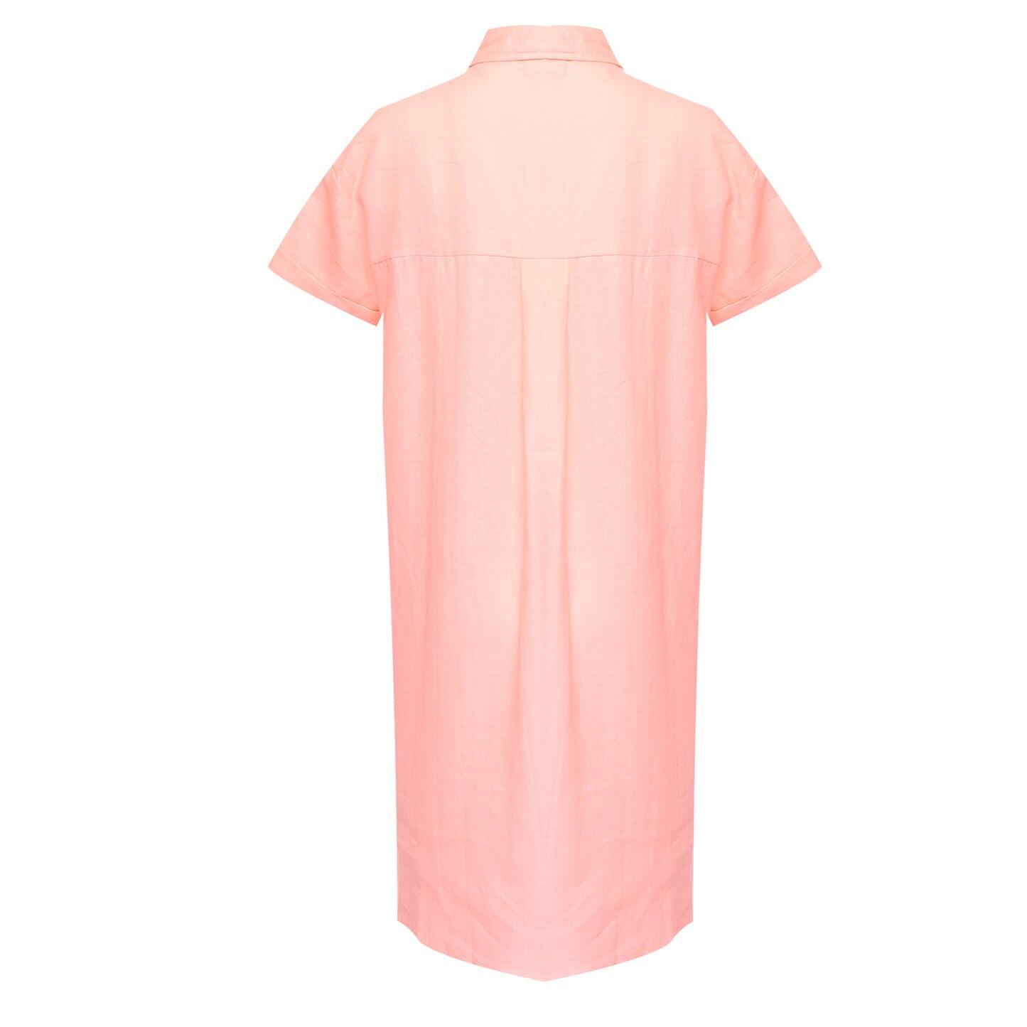 Sun Shirt Dress Long Pale Pink