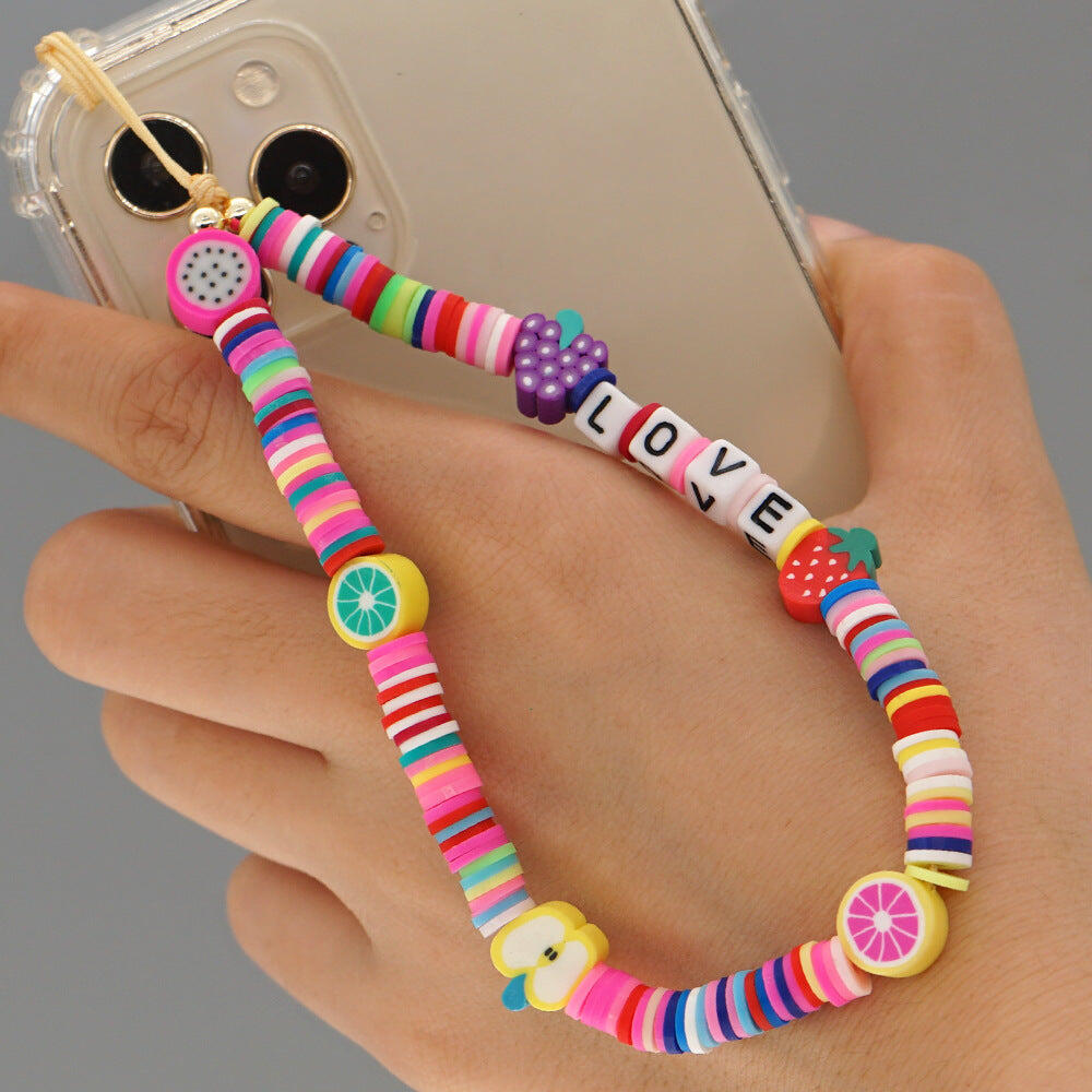 Rainbow Love Mobile Phone Charm Strap