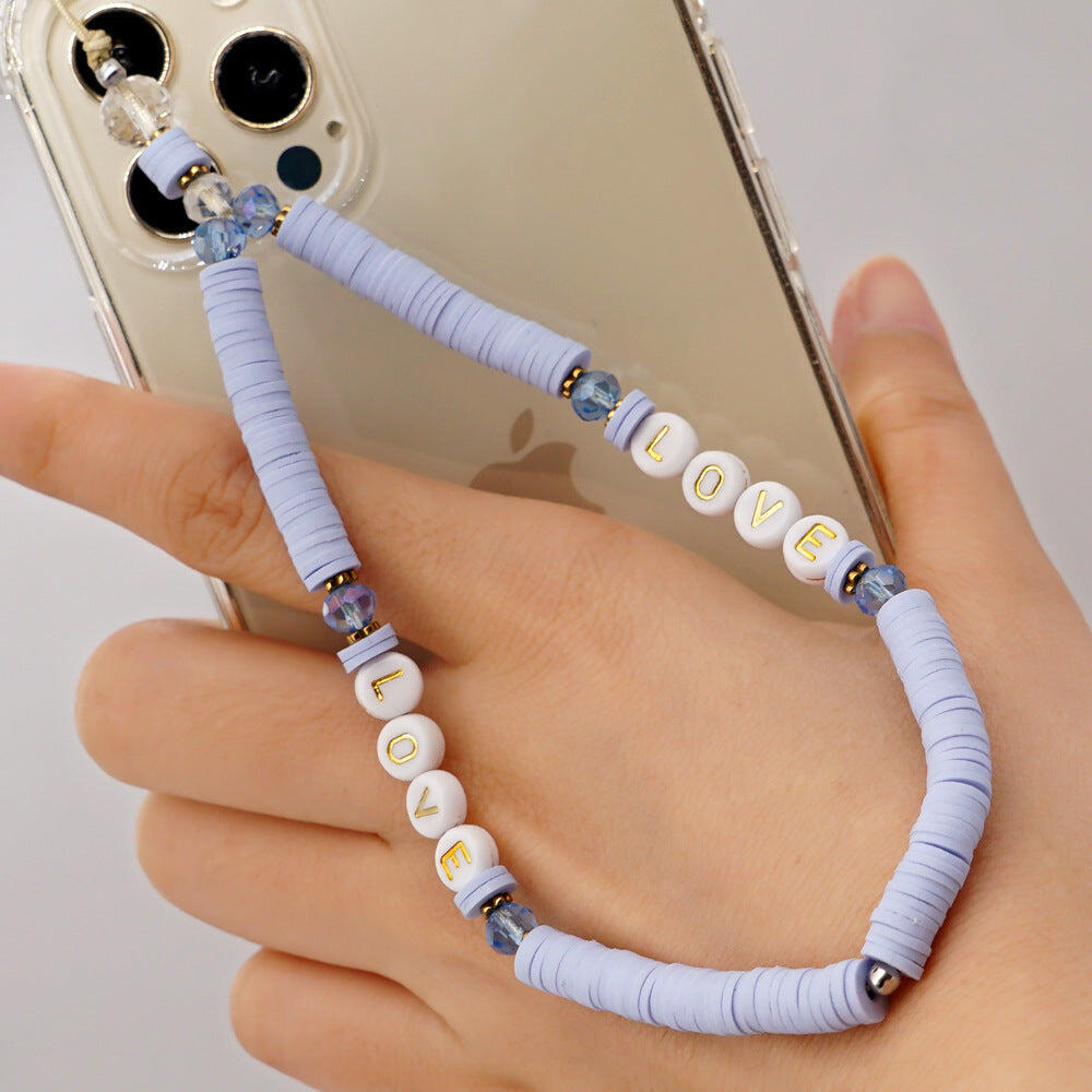 Love Gem Lilac Mobile Phone Charm Strap