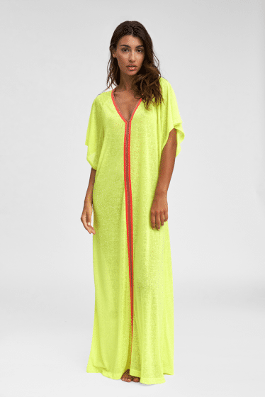 Model in Pitusa Neon Yellow Beachwear