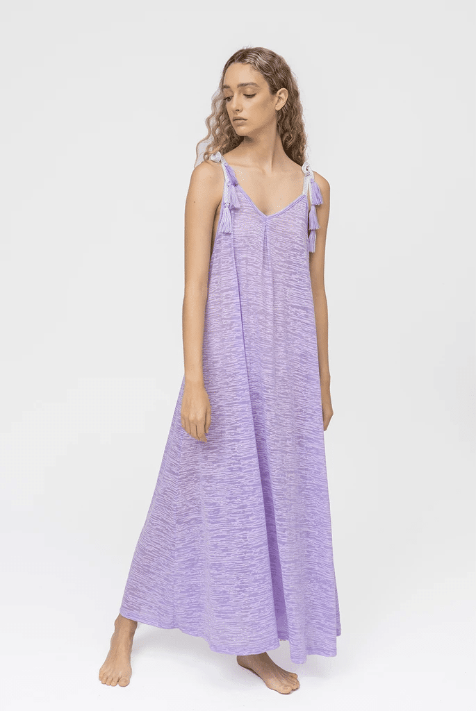 Tassel Tie Dress Lavander - Cover Up