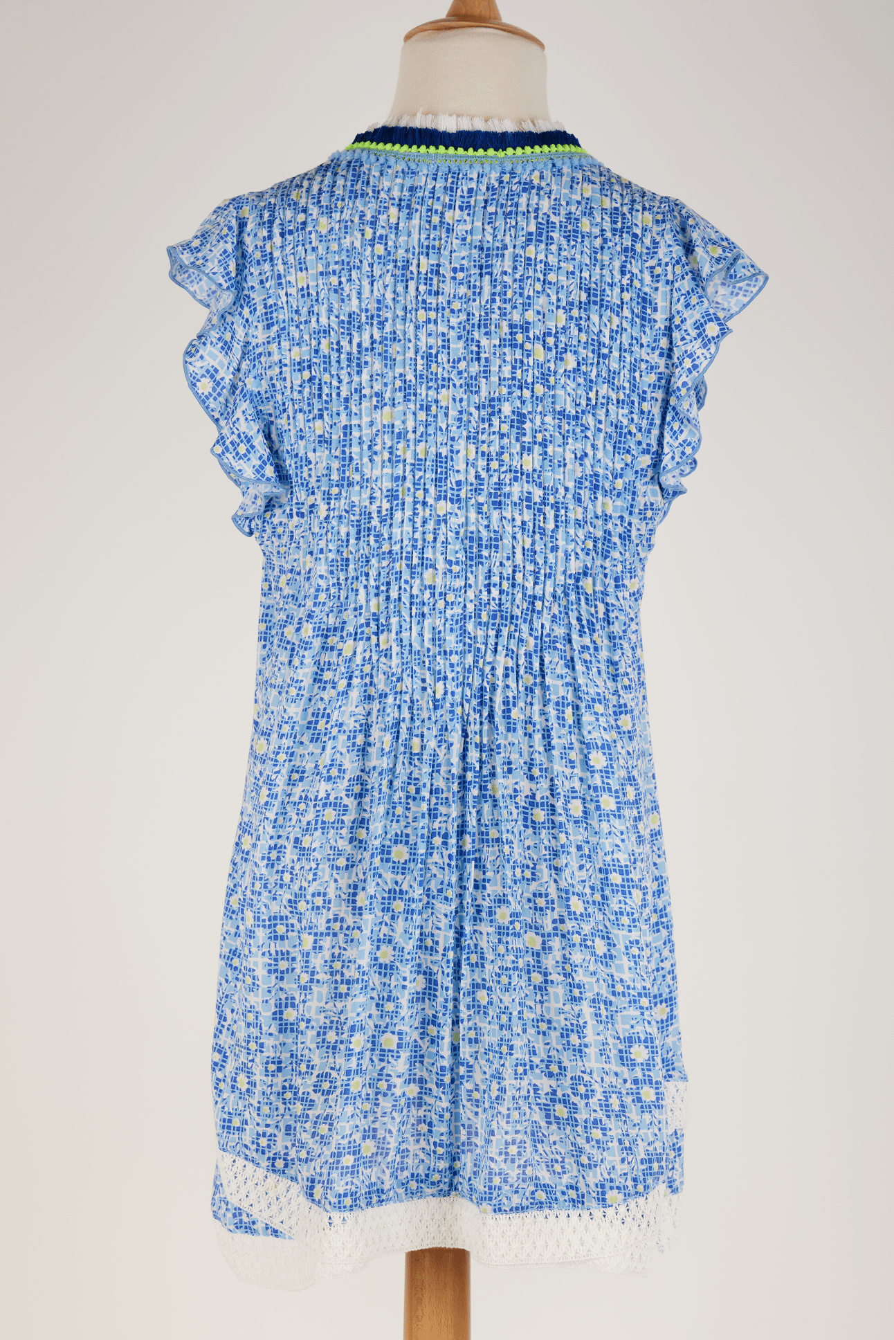 Load image into Gallery viewer, Mini Dress Sasha V Kids Blue Je T&amp;#39;aime Viscose
