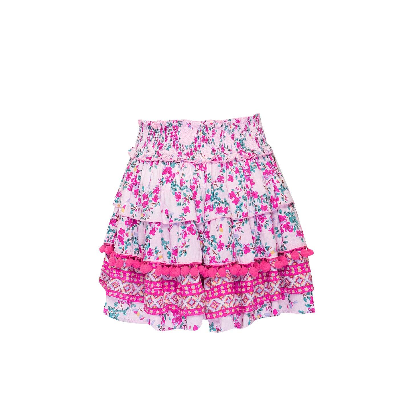 Ariel Mini Skirt Kids Pink Kookoo Bird