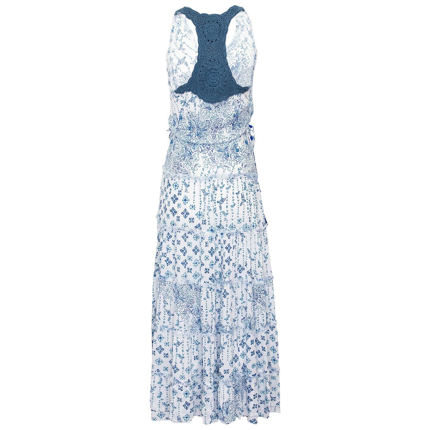 Long Dress Katie Blue Parrot - Dress