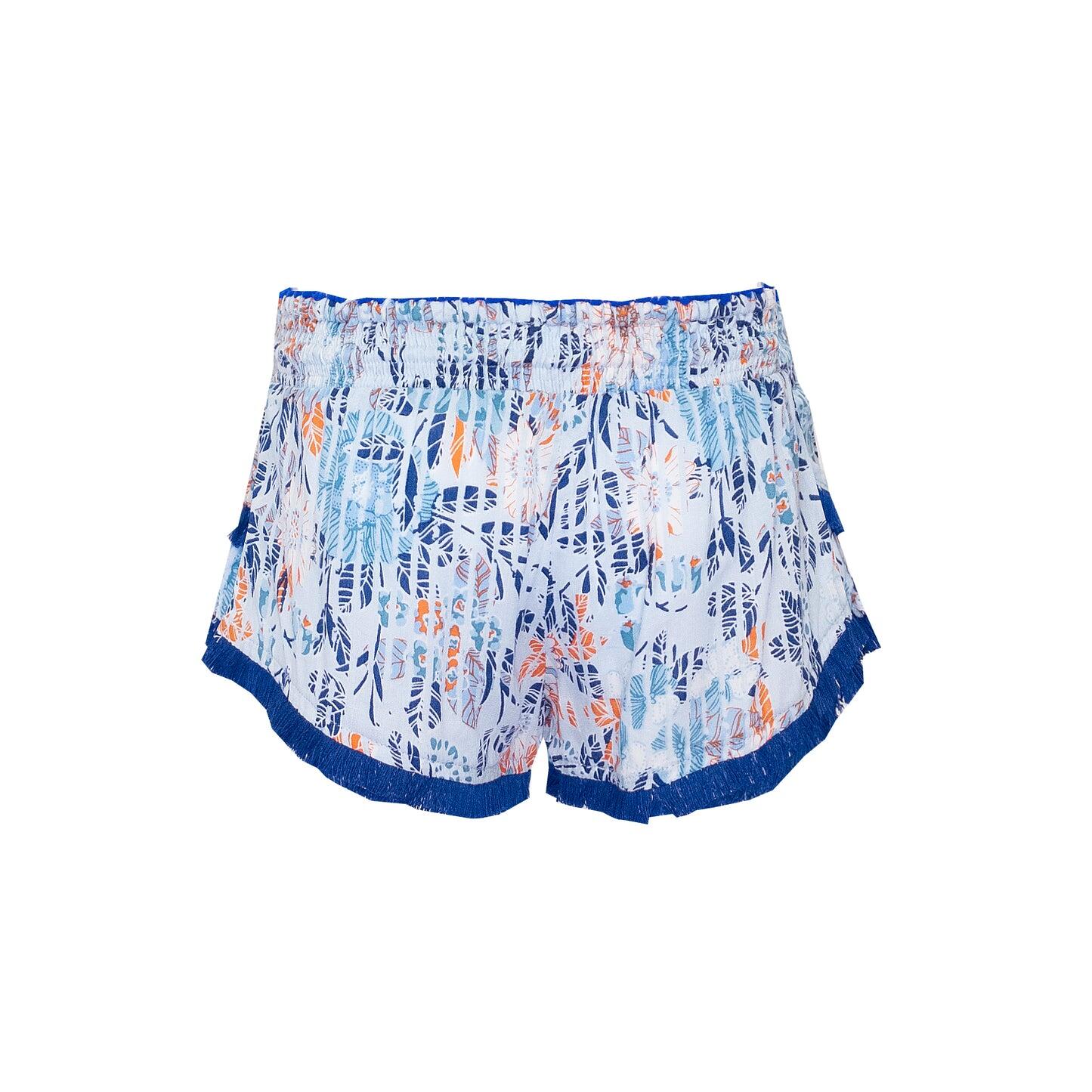 Lulu Boxer Short Kids Sky Blue Marigold - Girls Shorts