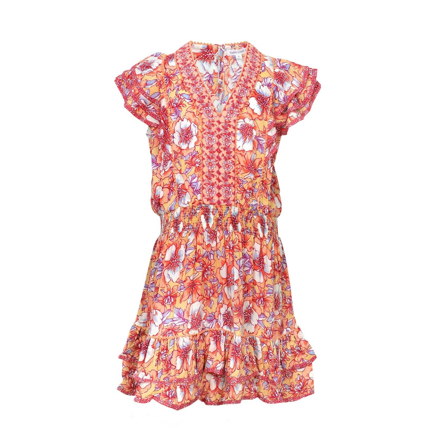 Kids Mini Dress Camilla Yellow Dalia - Girls Dress