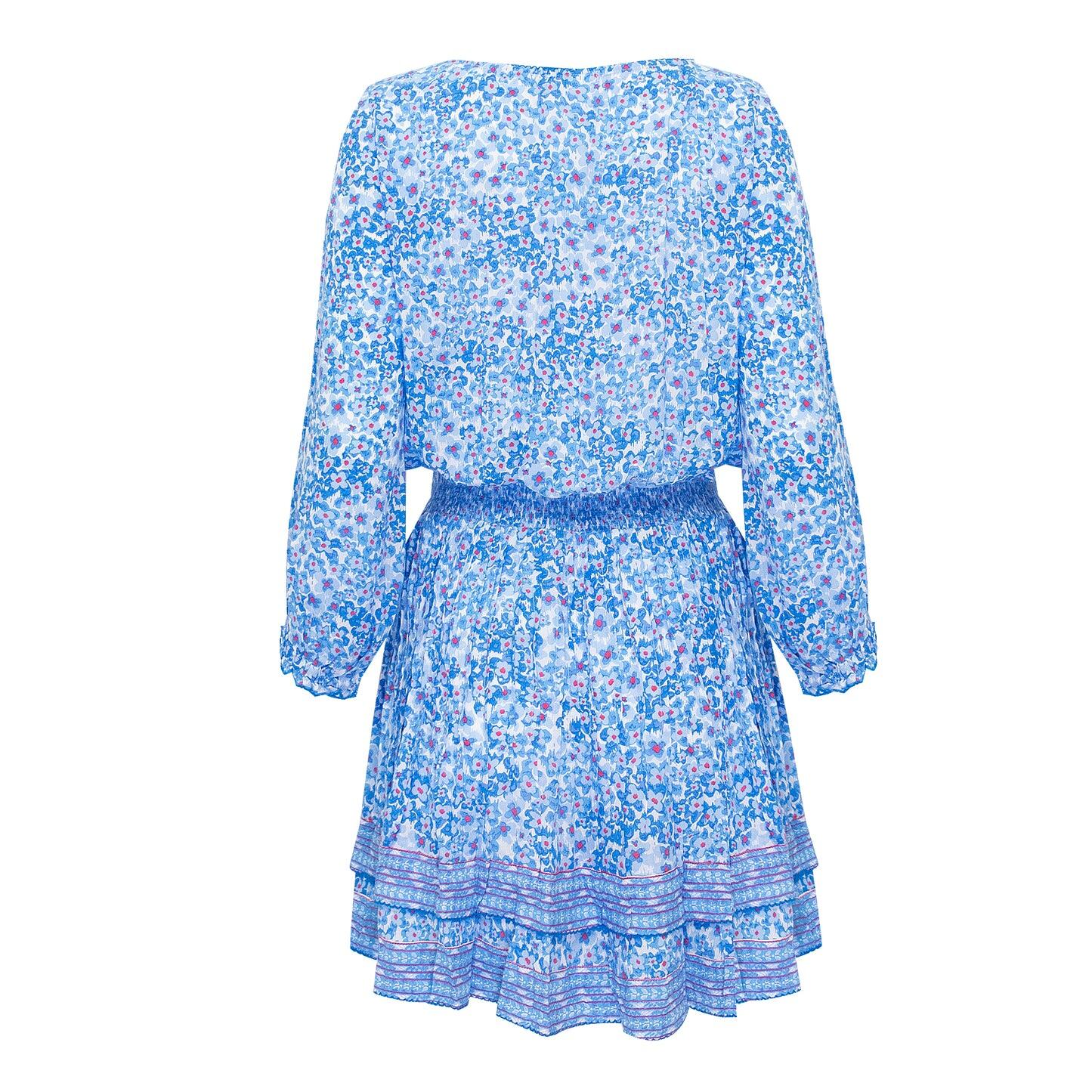 Mini Dress Selena Blue Hortensia