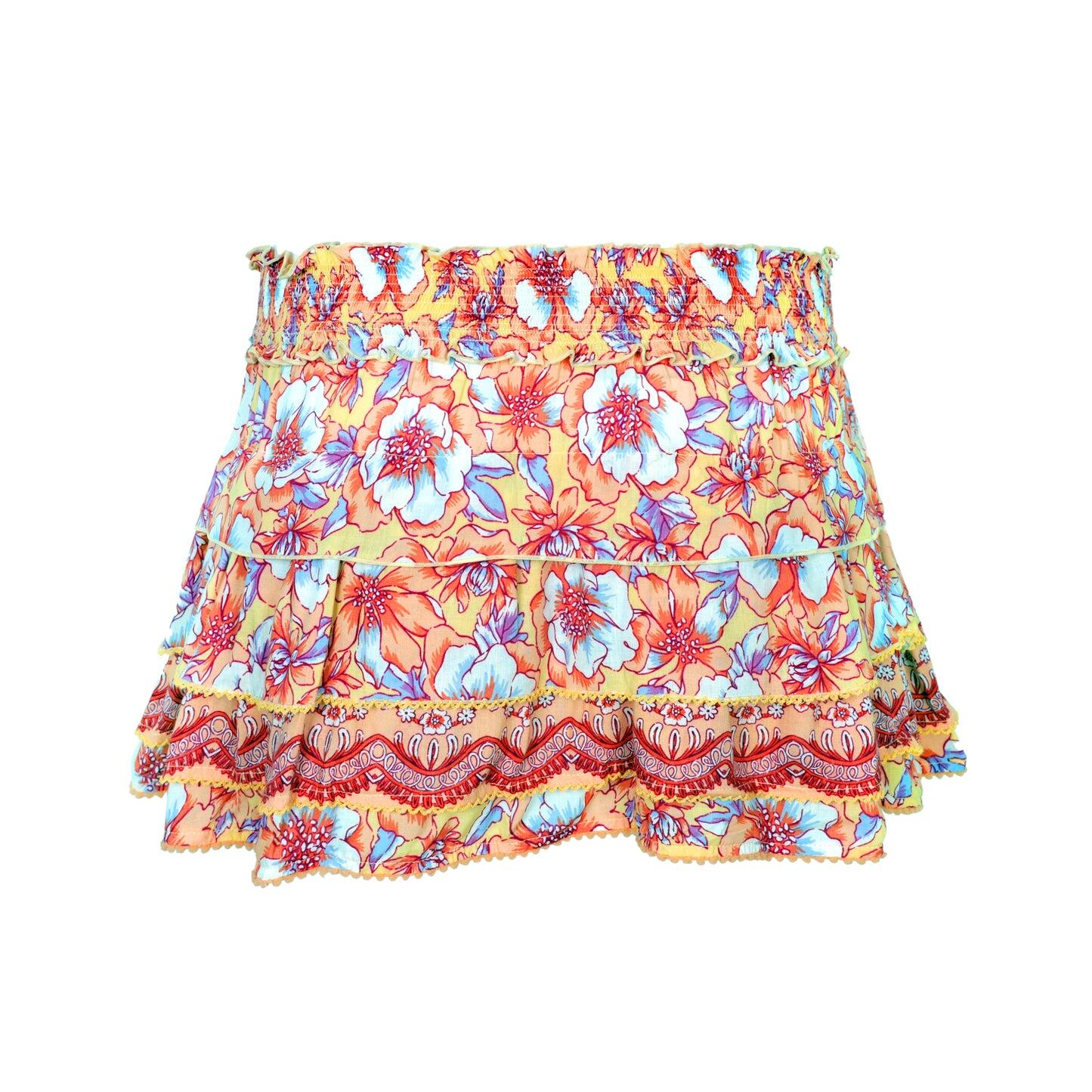 Kids Ariel Mini Skirt Yellow Dalia - Skirt