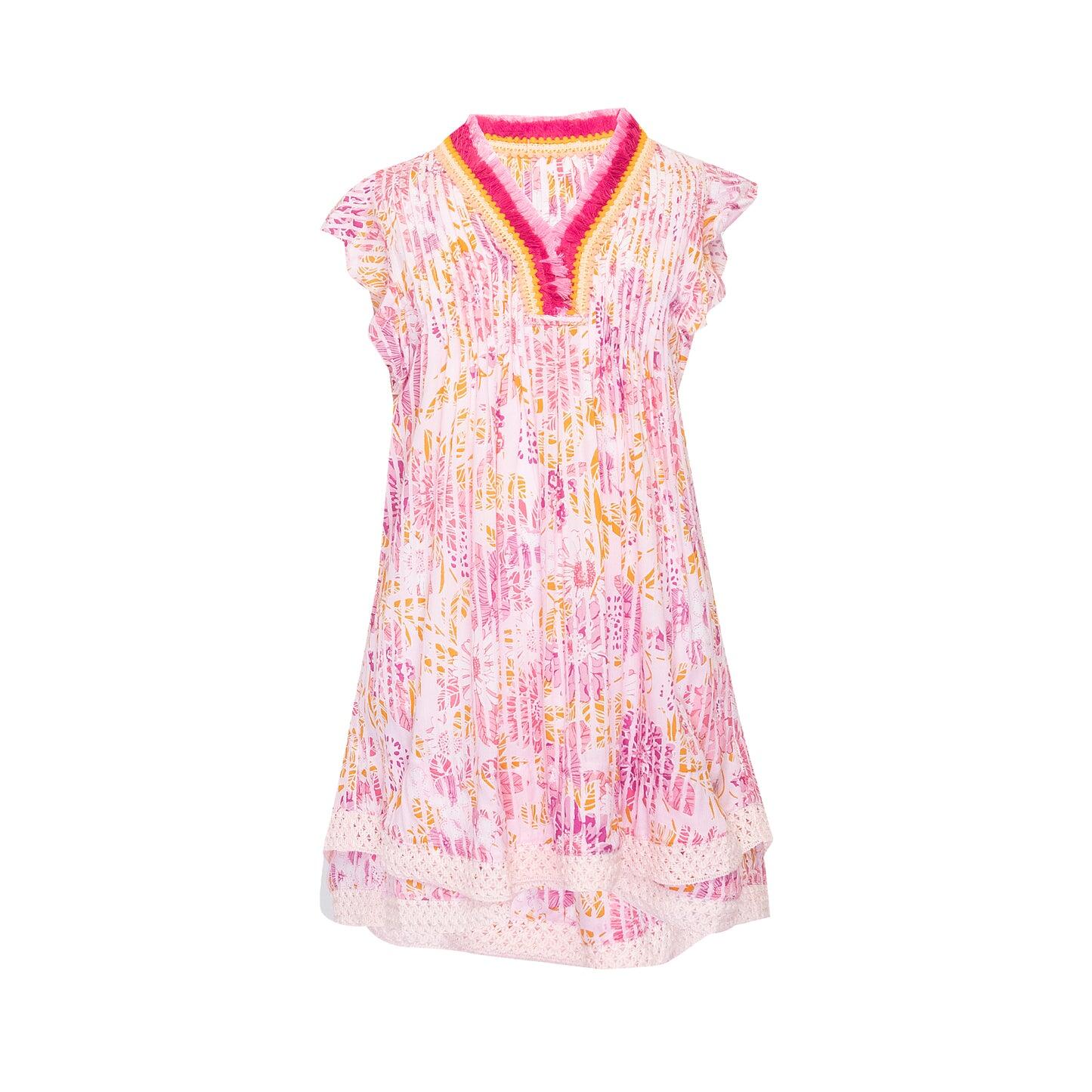 Sasha Mini Dress Kids Pink Marigold