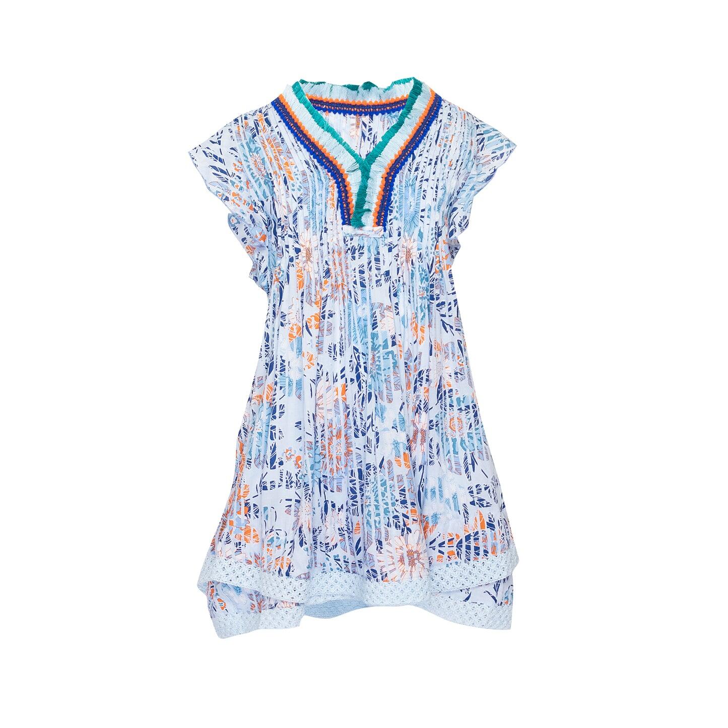 Sasha Mini Dress Kids Sky Blue Marigold - Dress