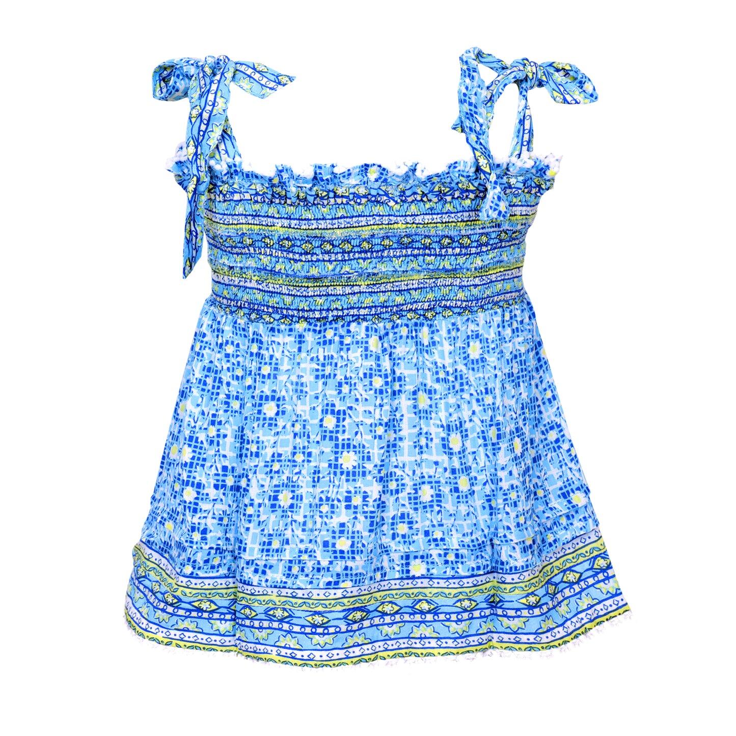 Kids Cindy V Top Blue Je T’aime - Top