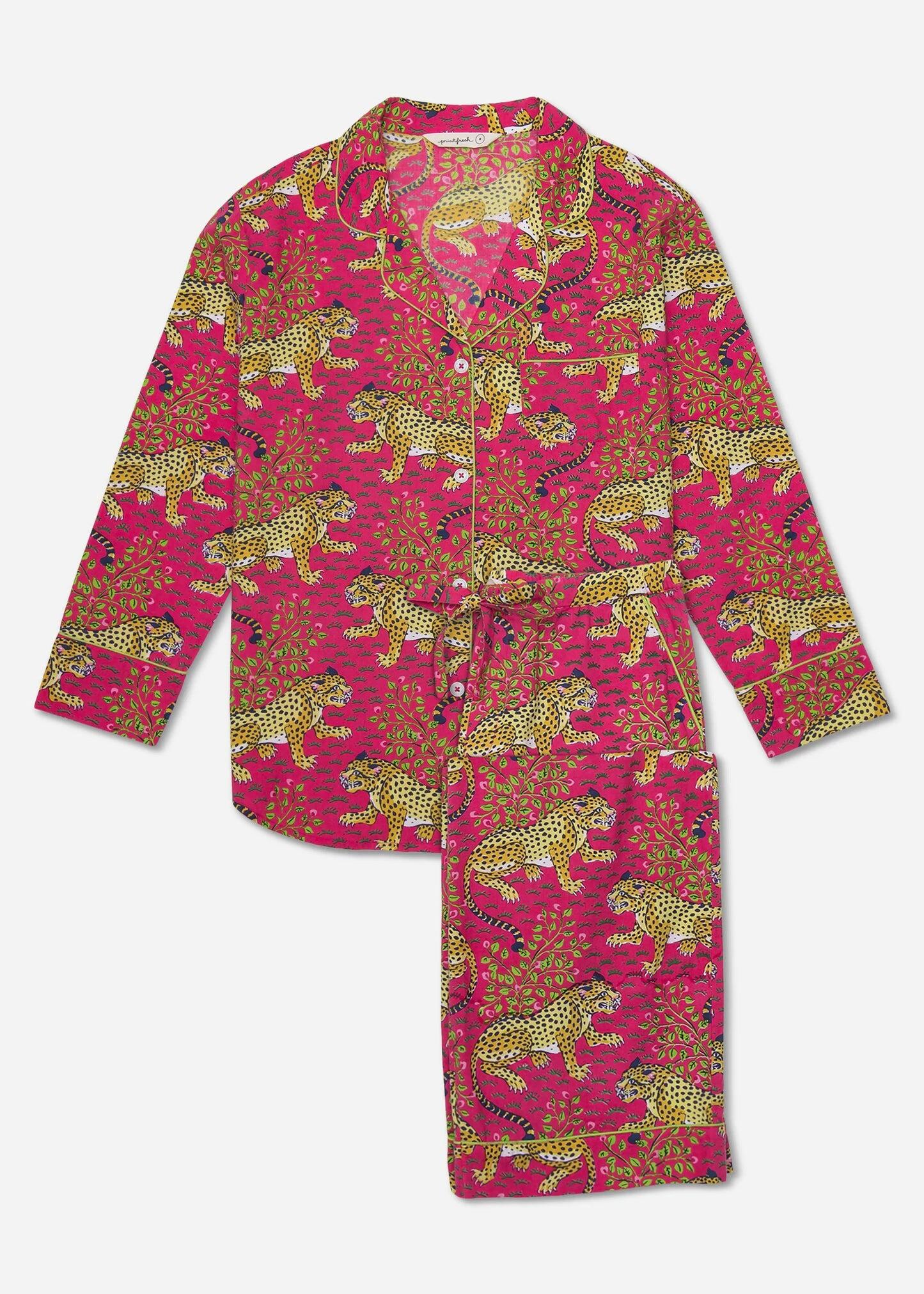 Bagheera Long Sleep Set Hot Pink - Pajama