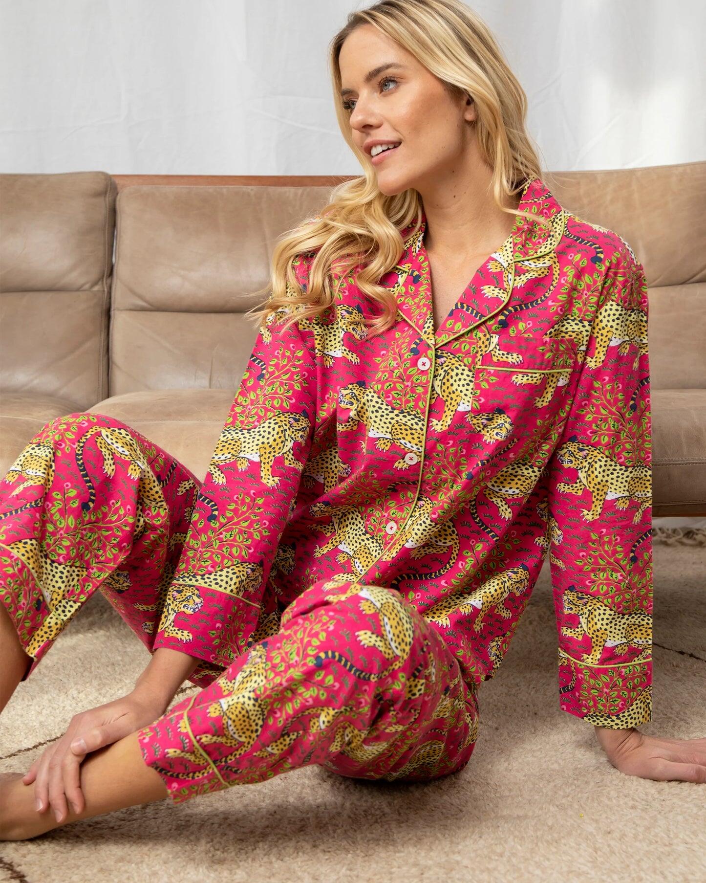 Bagheera Long Sleep Set Hot Pink - Pajama