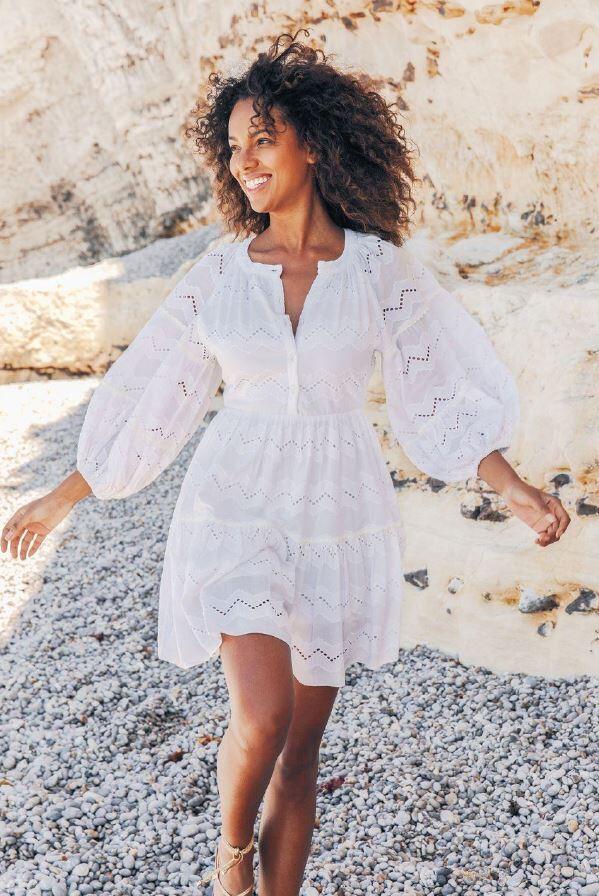 Rikrak Mini Dress White - Dress