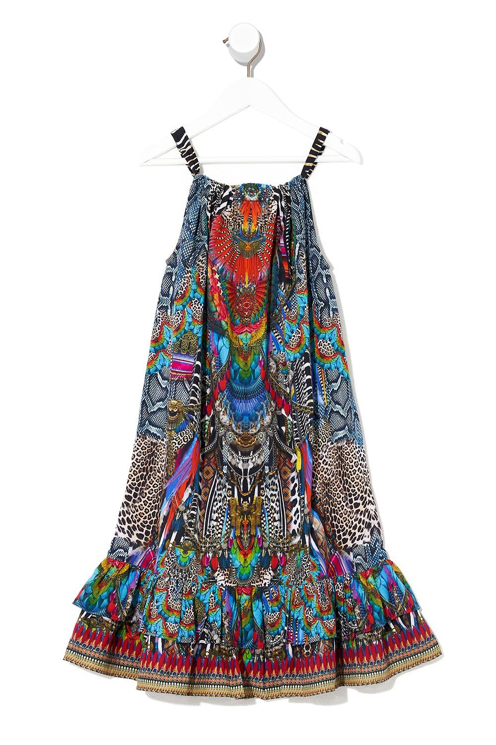 Kids Embellished Dress in Multicolour 