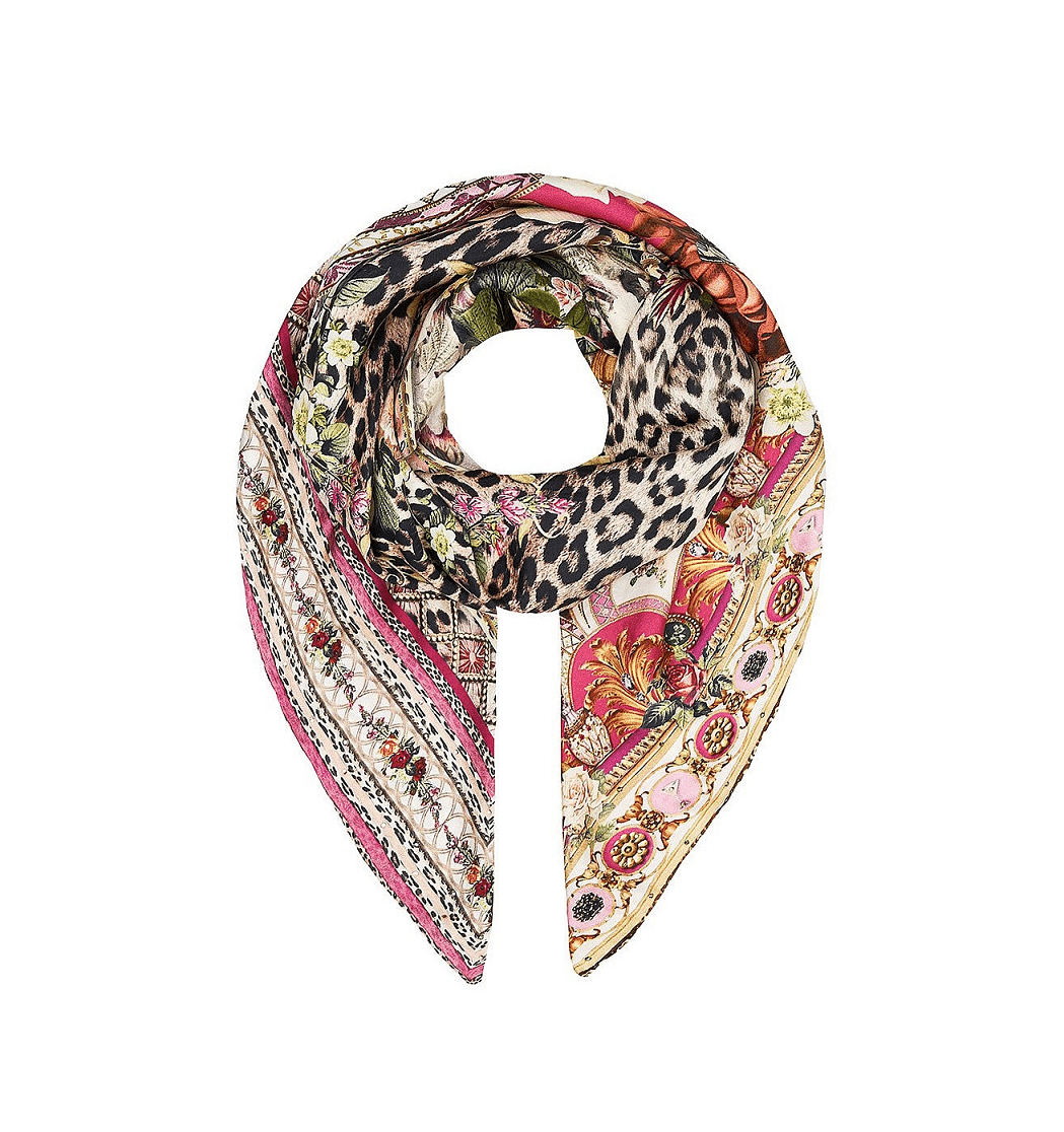 Large Square Scarf in Floral Print