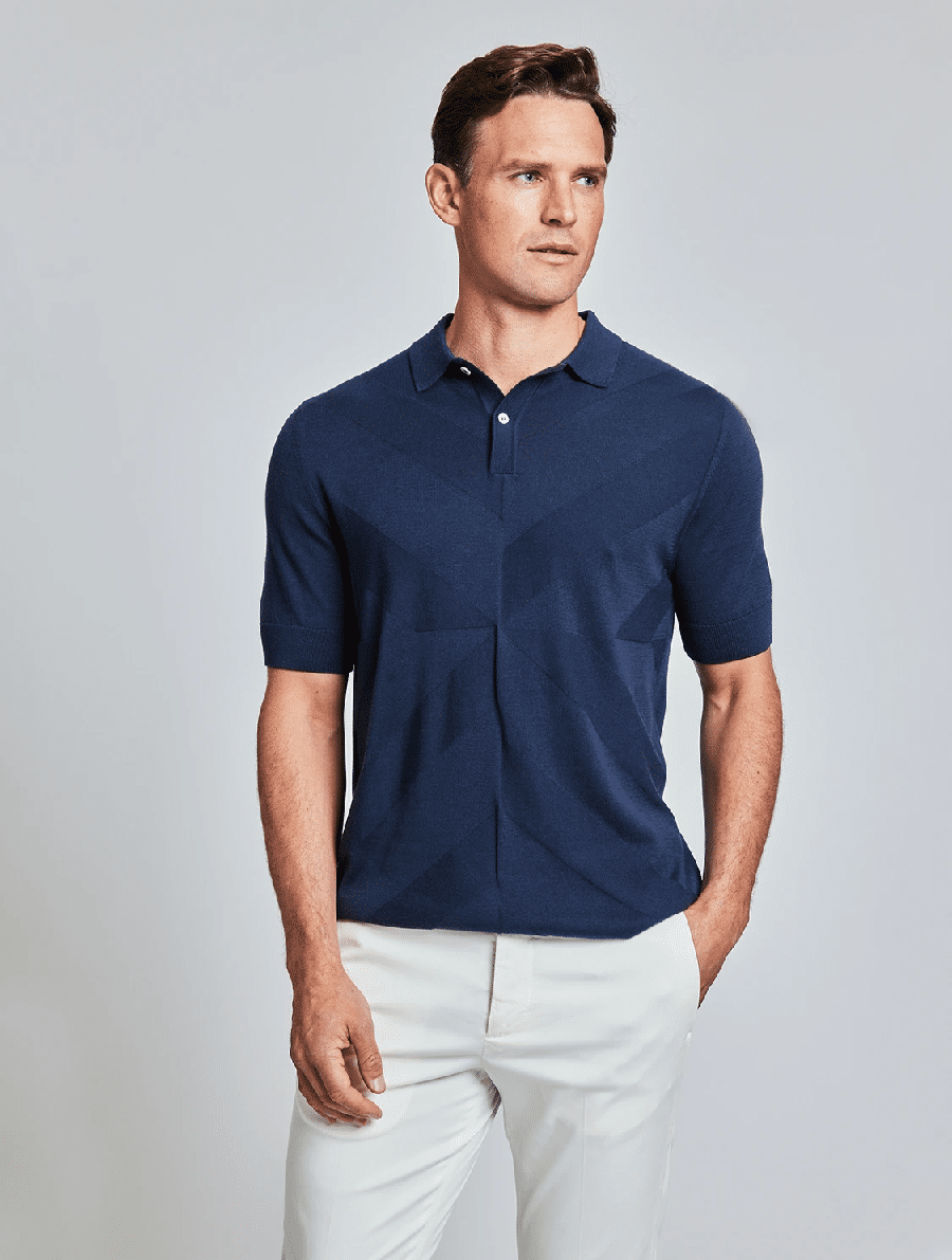 Silk Cotton Polo Shirt
