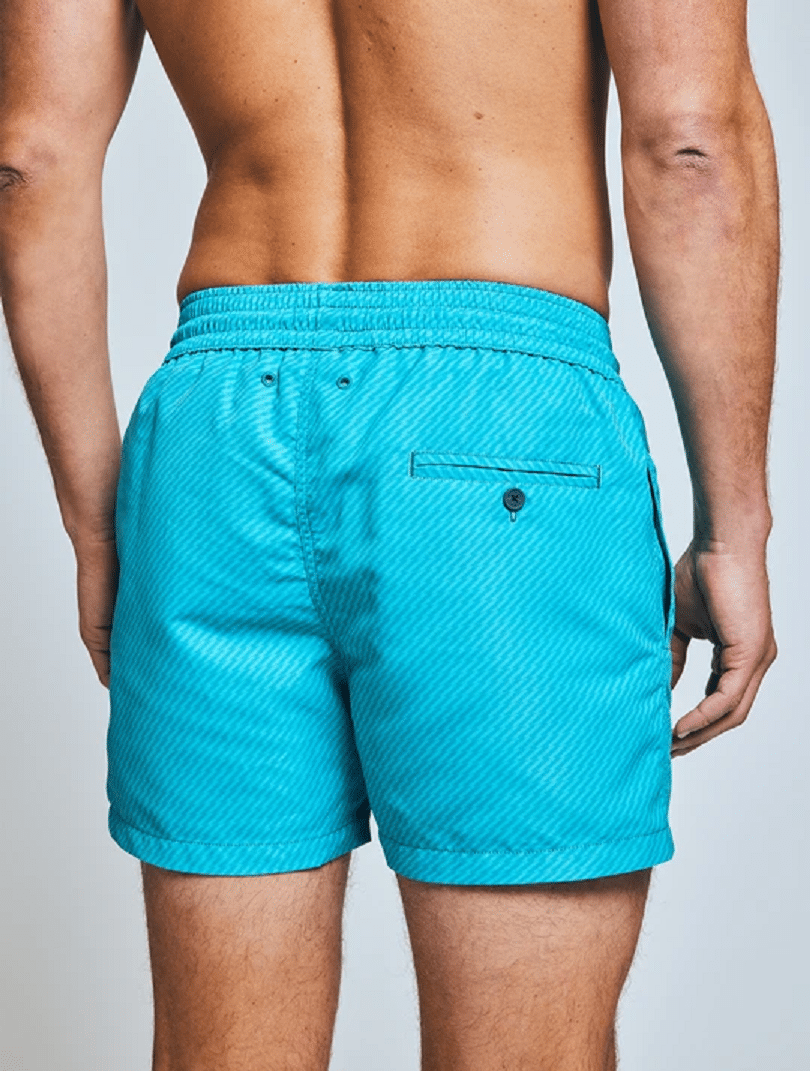 Load image into Gallery viewer, Sport Swim Shorts Pepe Tonal Print Tile Blue

