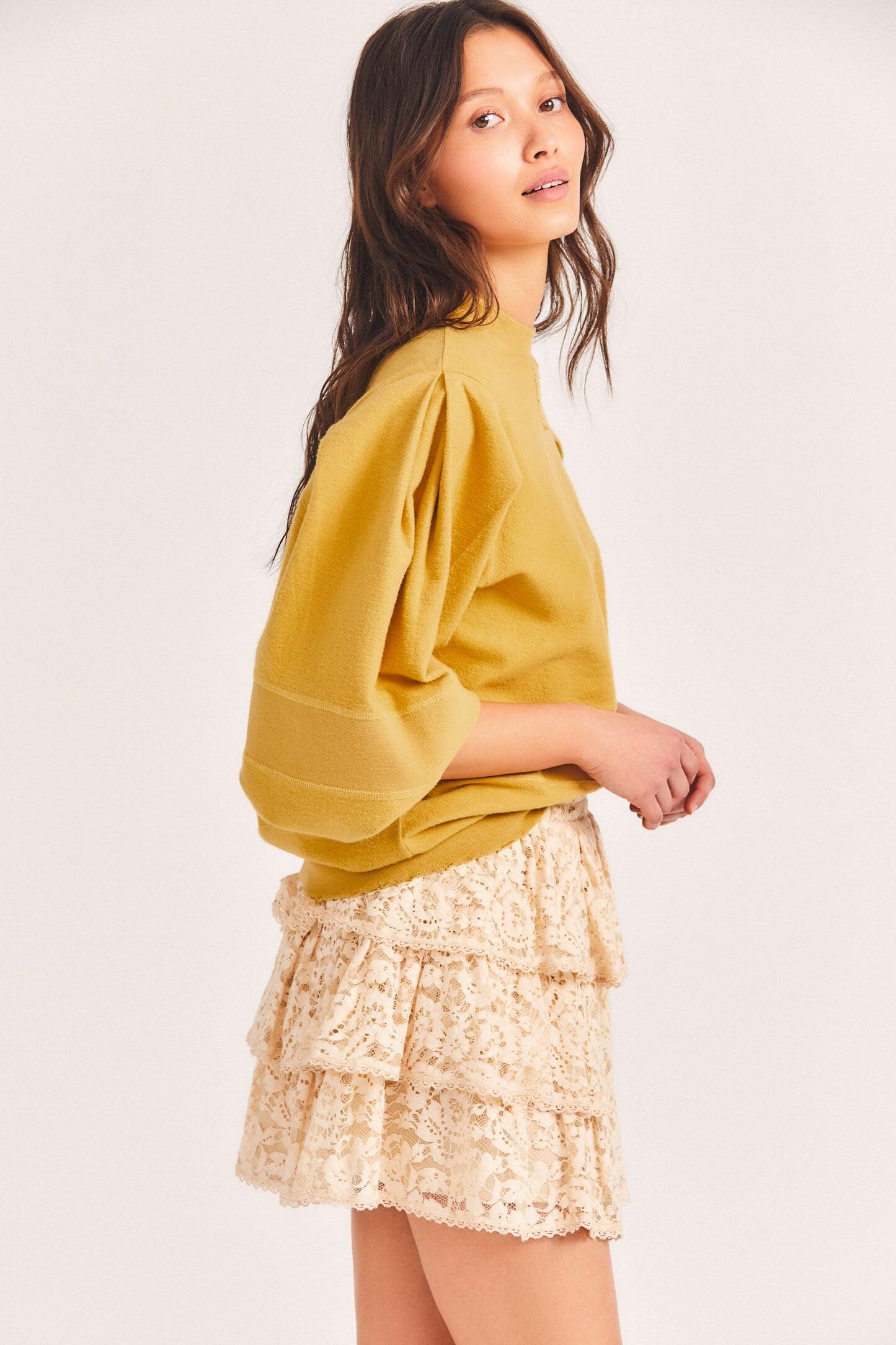 Cream Mini Skirt in Floral Lace Lace Mini Skirt Layered Mini Skirt