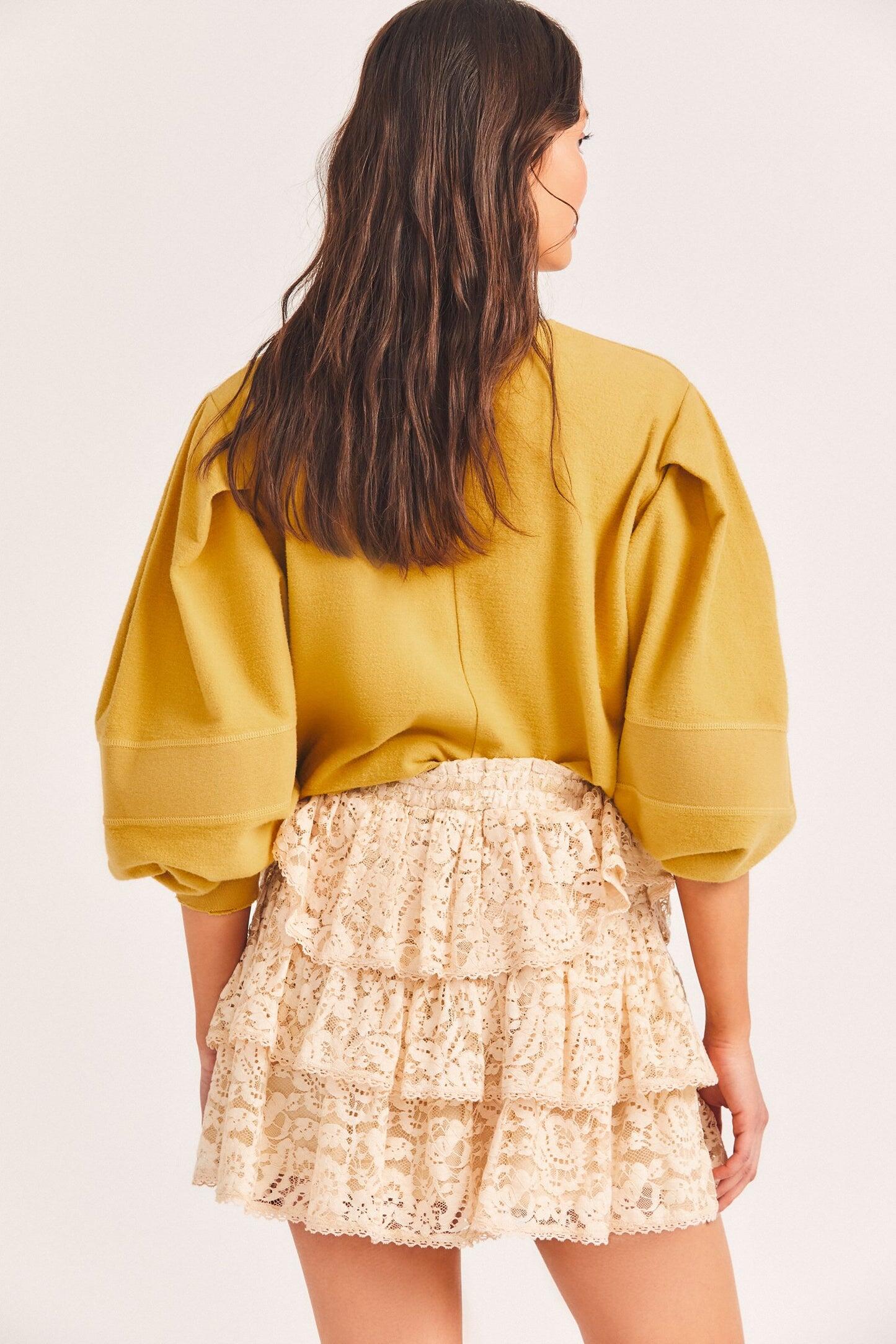 Cream Mini Skirt in Floral Lace Lace Mini Skirt Layered Mini Skirt