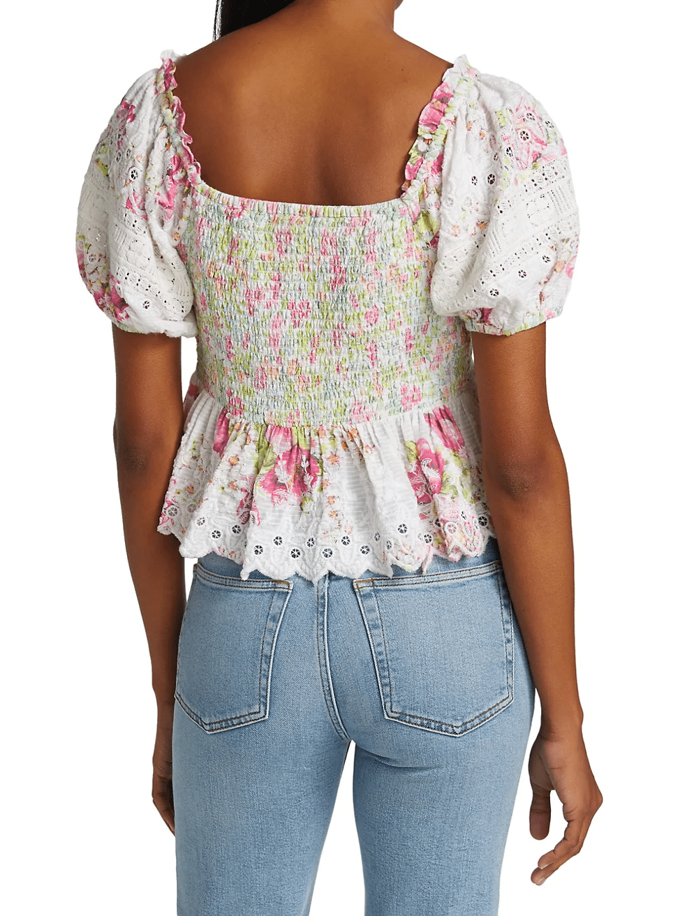 Top with Smocked Back Panel
