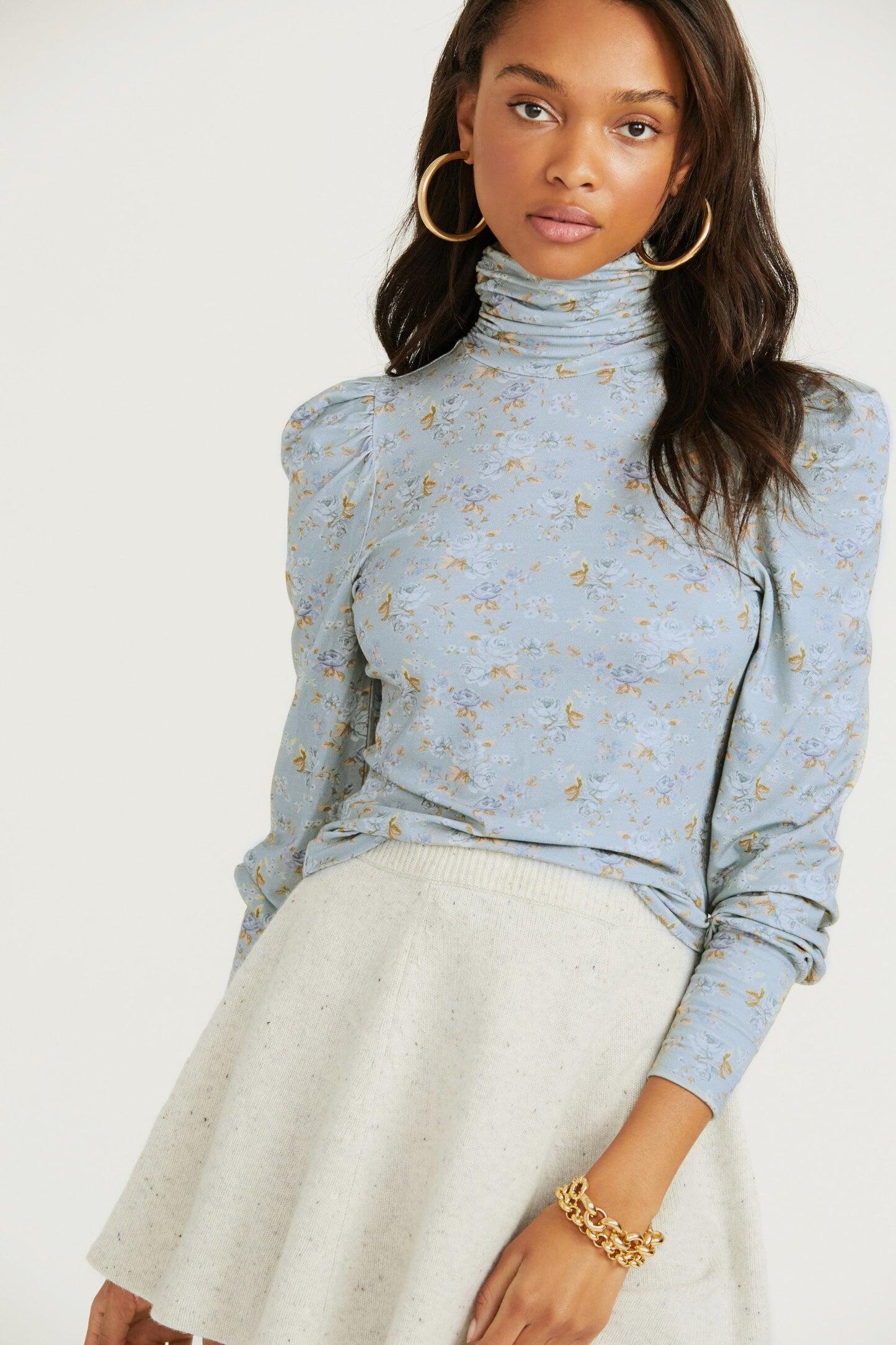 Vienna Turtleneck Sky Gray - Top