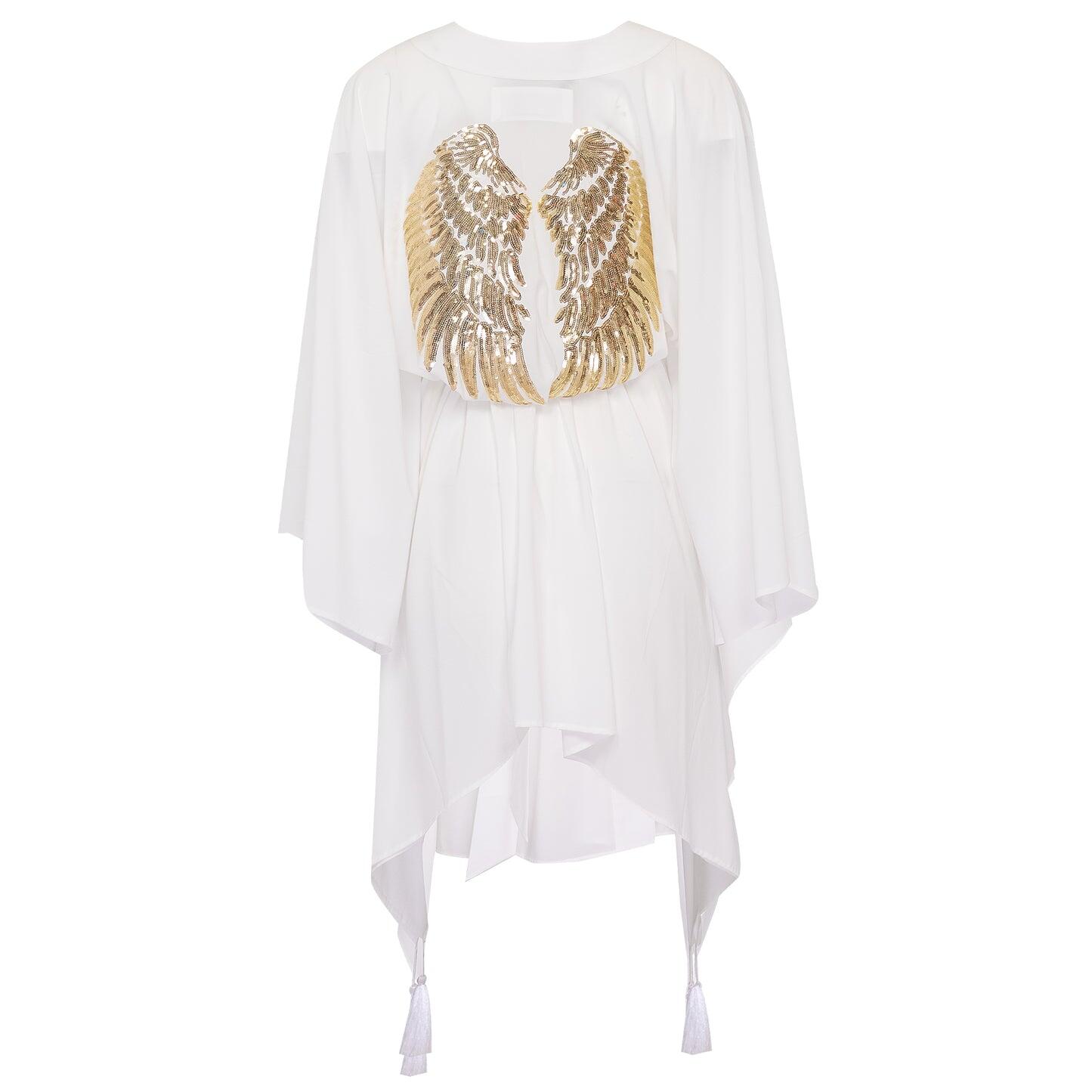 White Midi Kimono Wings - Kimono