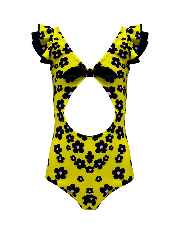 Front Cut Out One Piece Swimsuit for Girls