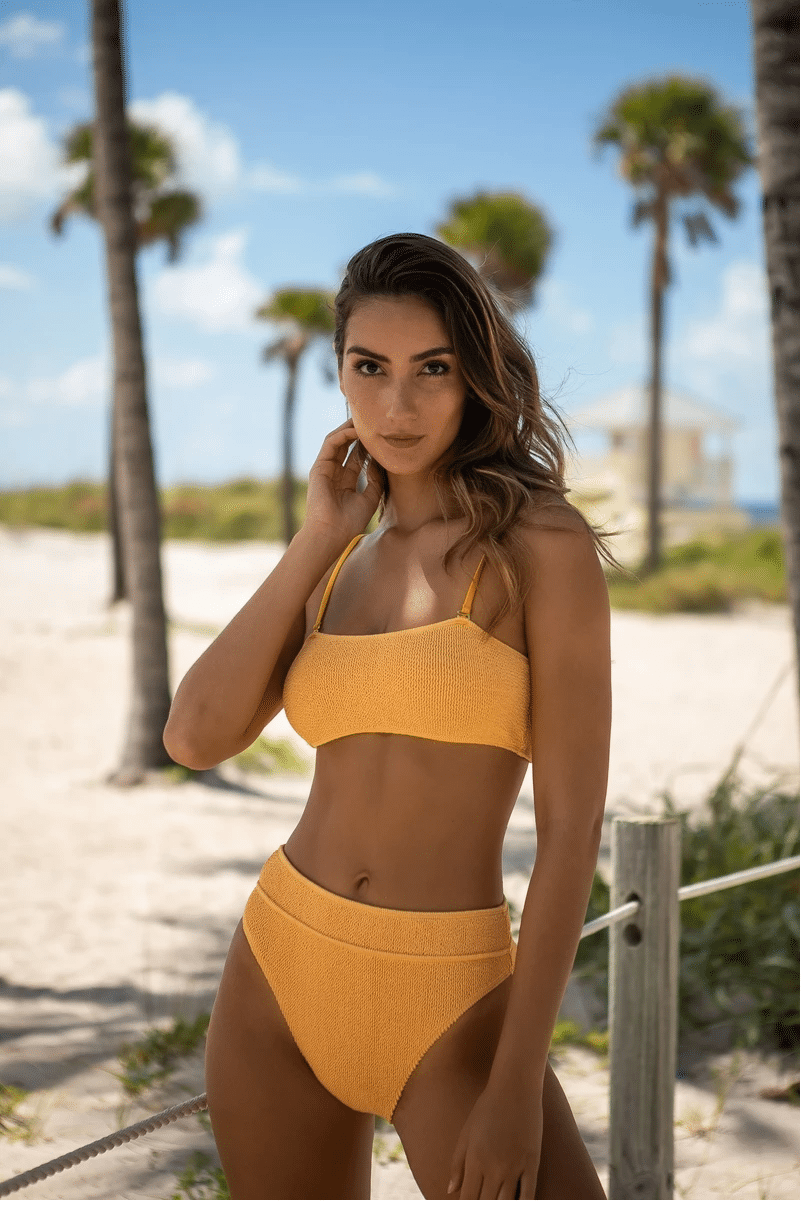 Turk & Caicos Bikini Bottom Mustard Yellow - ONE SIZE - Bikini Bottom