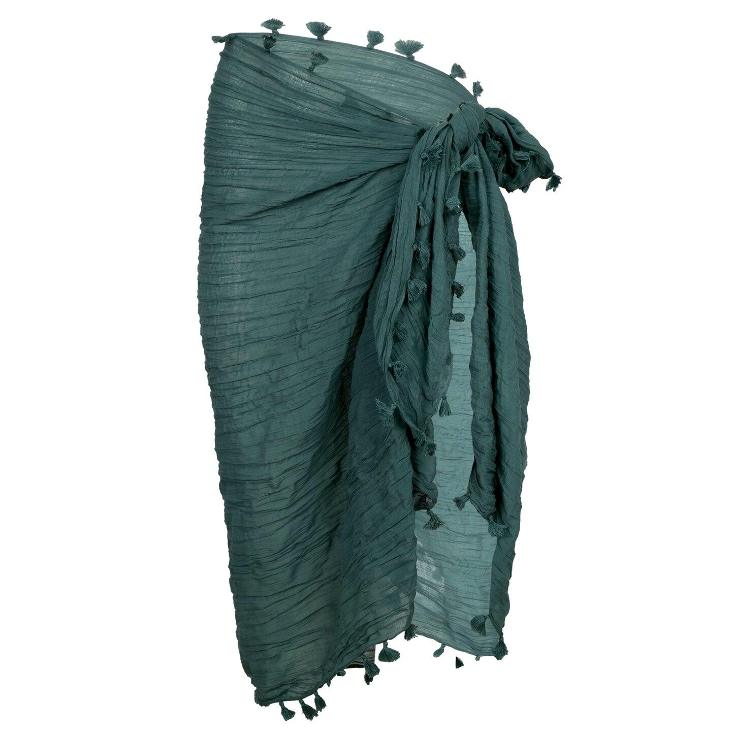 Beach Edit Cotton Gauze Sarong Evergreen - ONE SIZE - Sarong