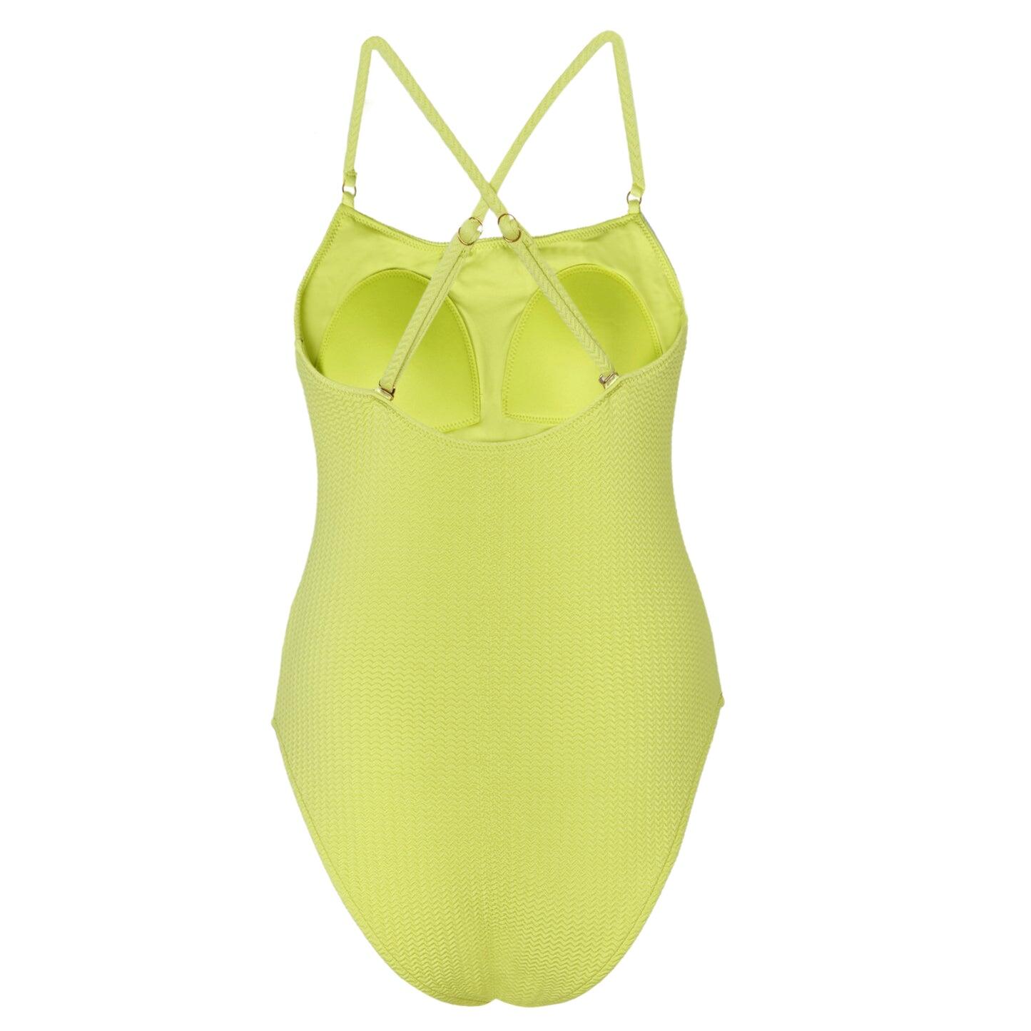 Sea Dive Scoop Neck One Piece Wild Lime - One Piece