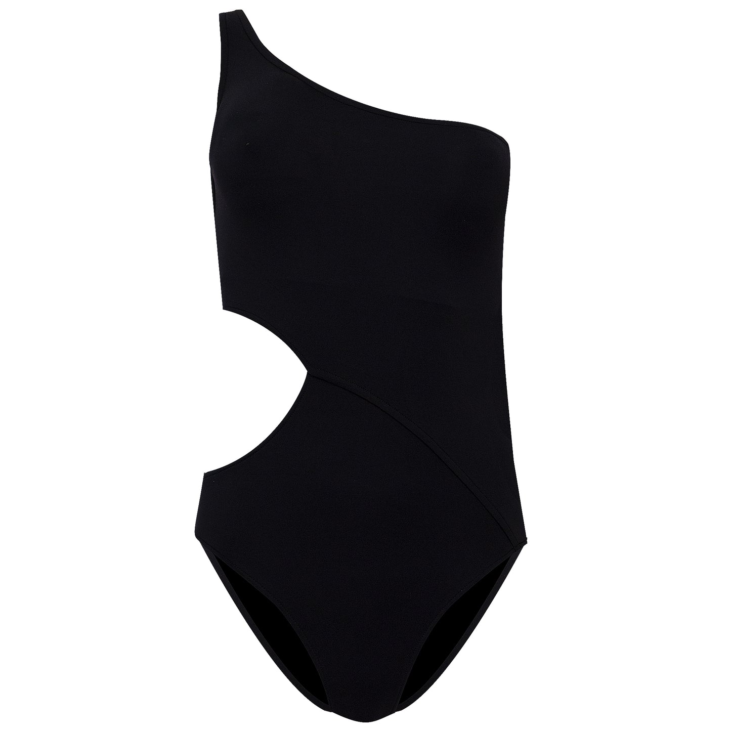 Active One Shoulder Maillot Black - One Piece