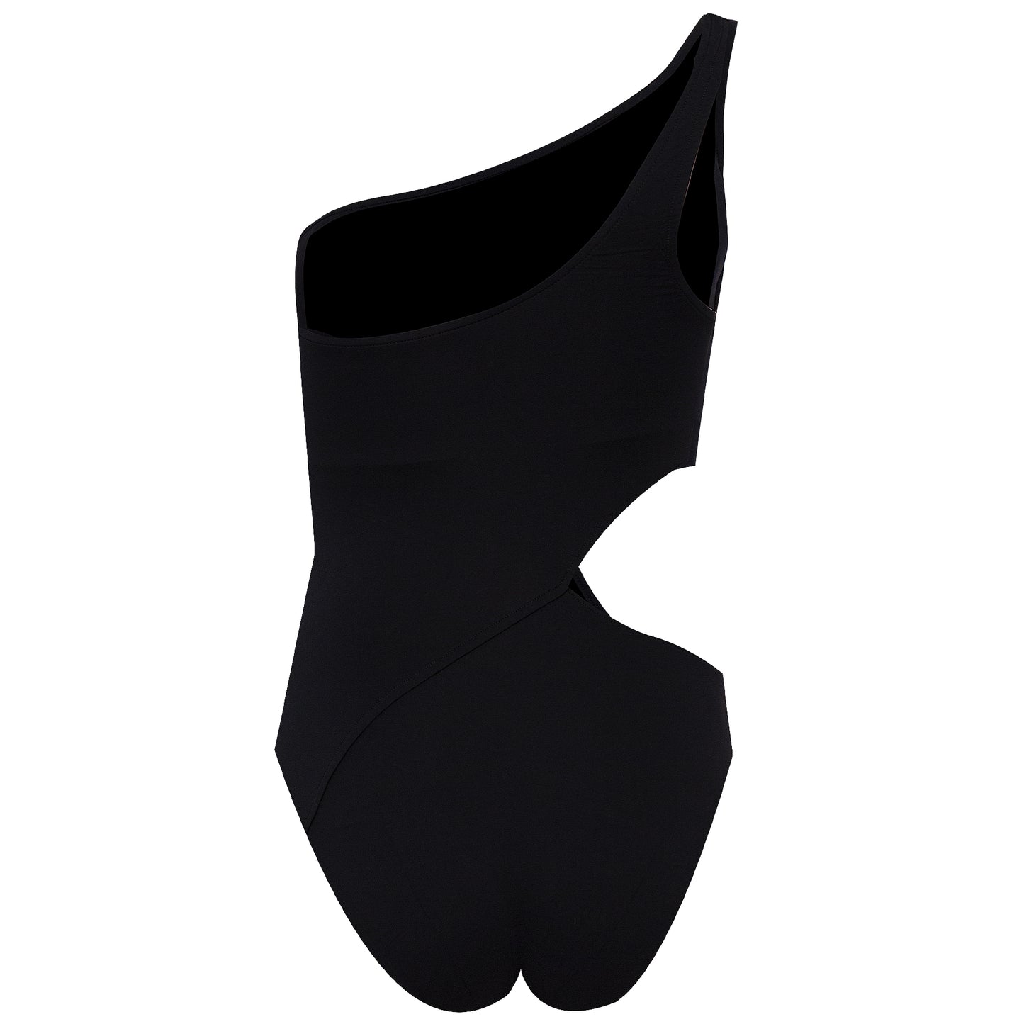 Active One Shoulder Maillot Black - One Piece