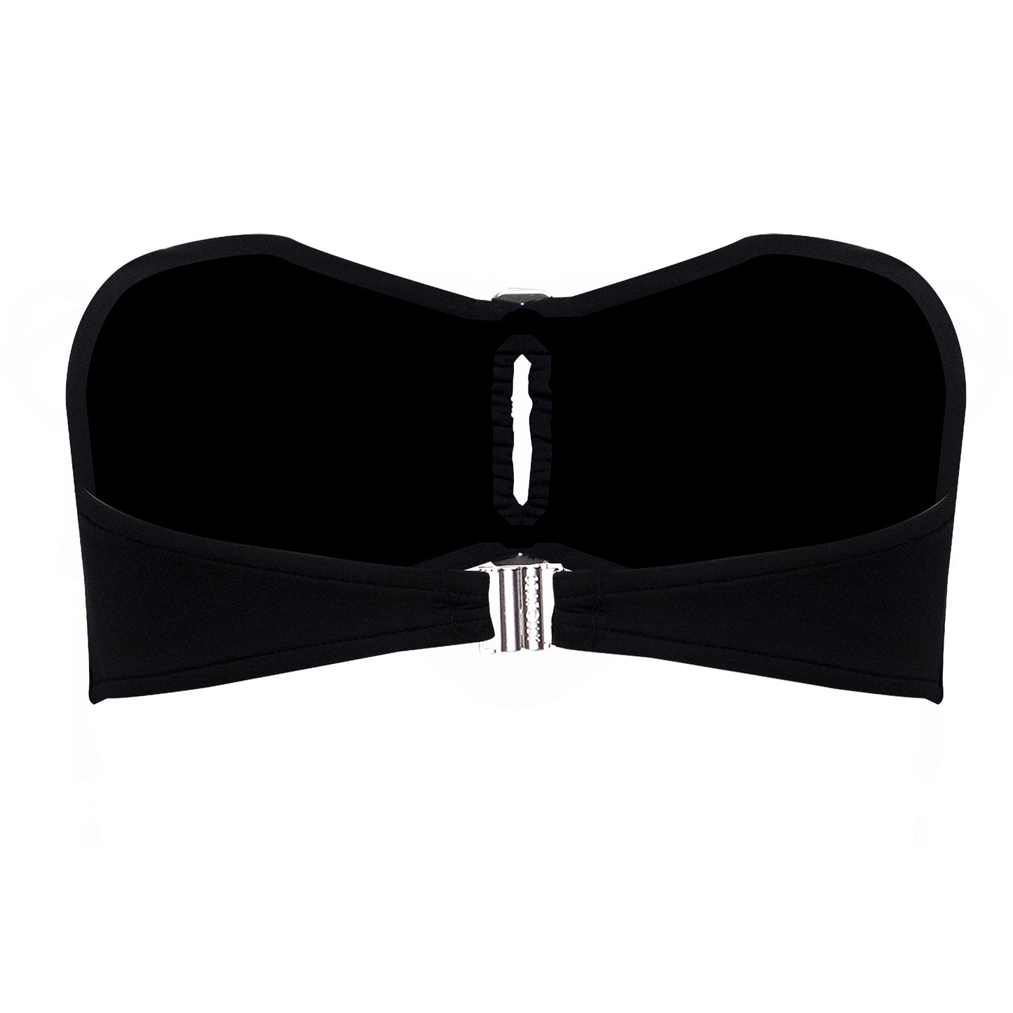 Active Rectangle Trim Bandeau Black - Bikini Top