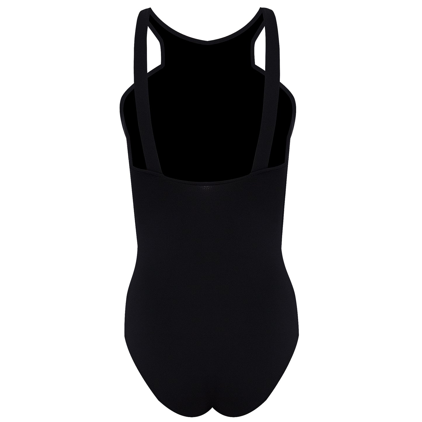 Black Active High Neck Maillot