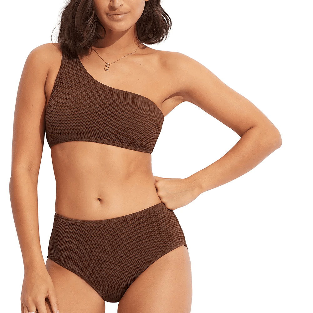 Sea Dive One Shoulder Top Tiramisu - Bikini Top