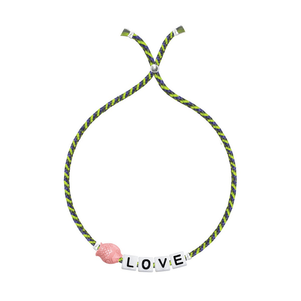 Fish Charm Bracelet with Love Letters