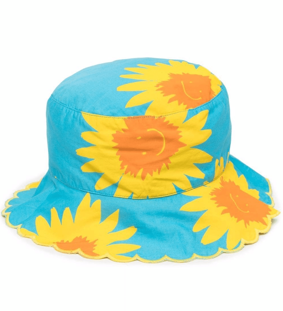 Girls Summer Hat Blue/Yellow