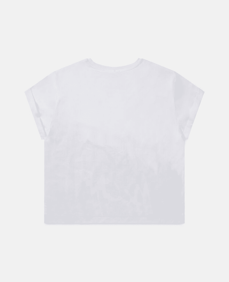 Kids White Crew Neck T Shirt