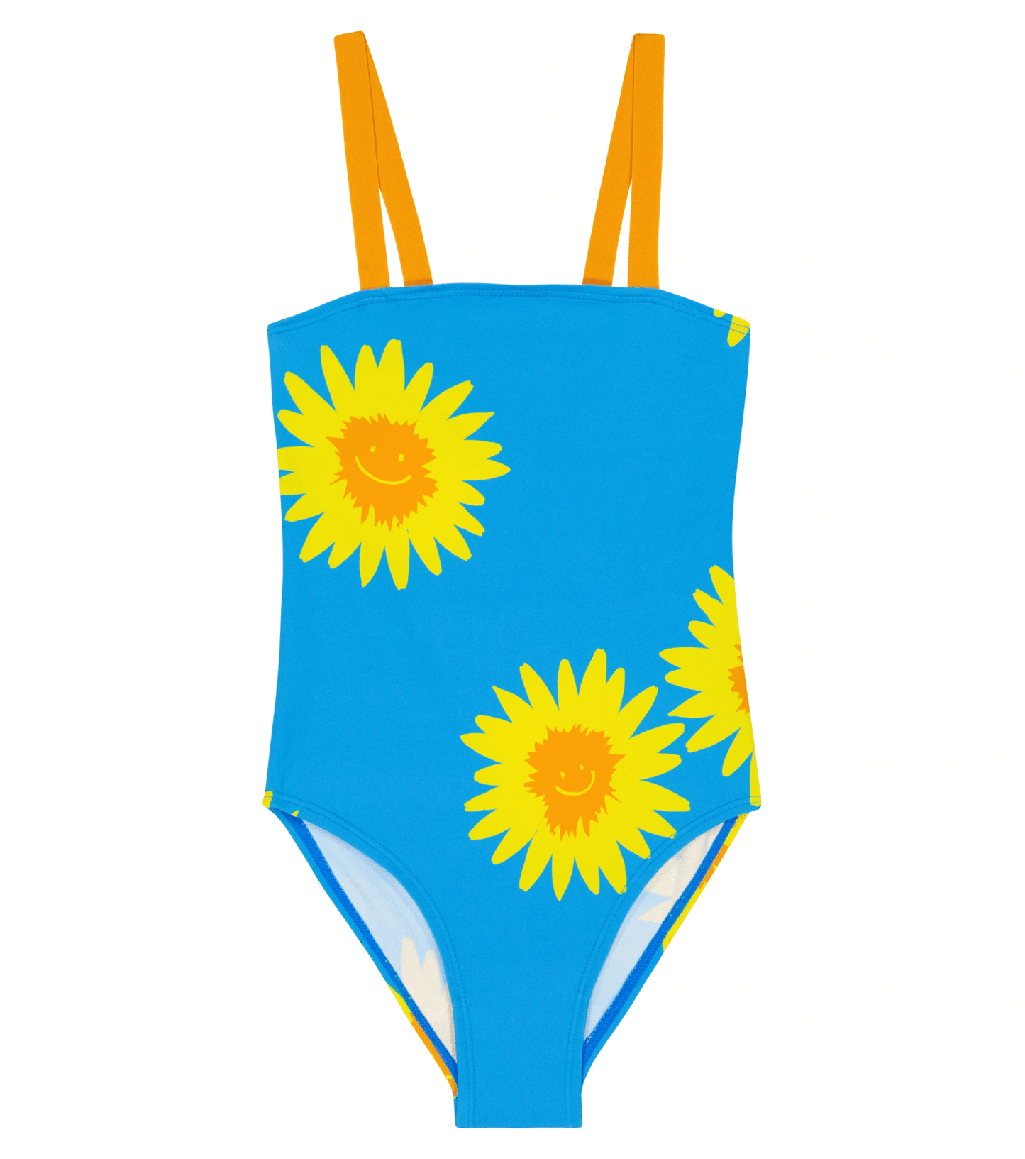 Girls UV Swimsuit in Sunflower Print