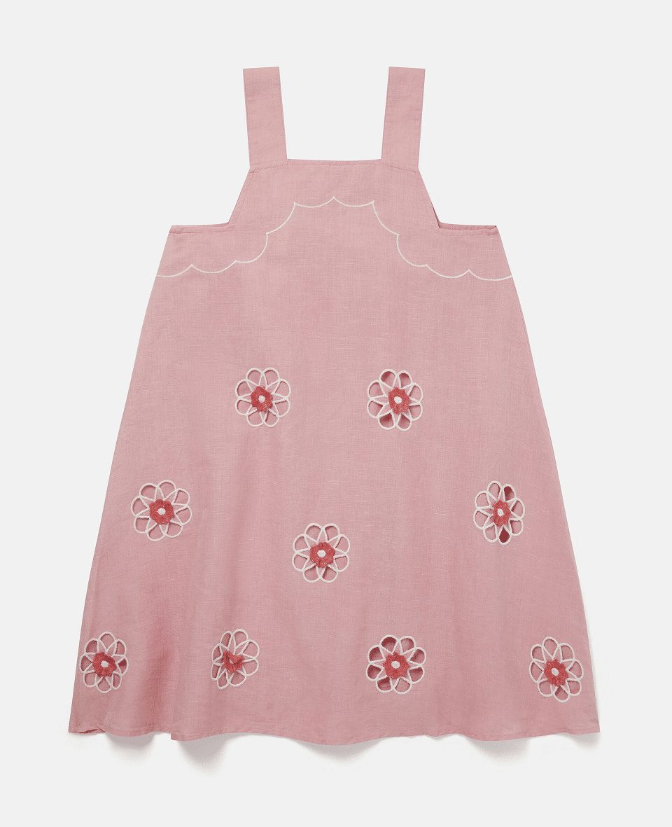 Kids Short Sleeveless Dress in Pink