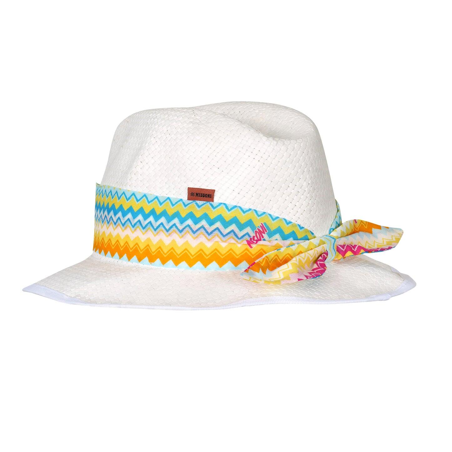 Load image into Gallery viewer, Girls Fedora Hat Beige/Colourful
