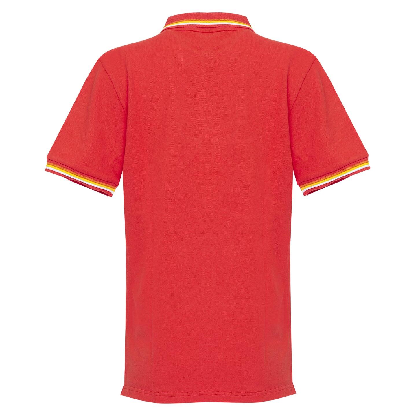 cotton polo shirt in red 
